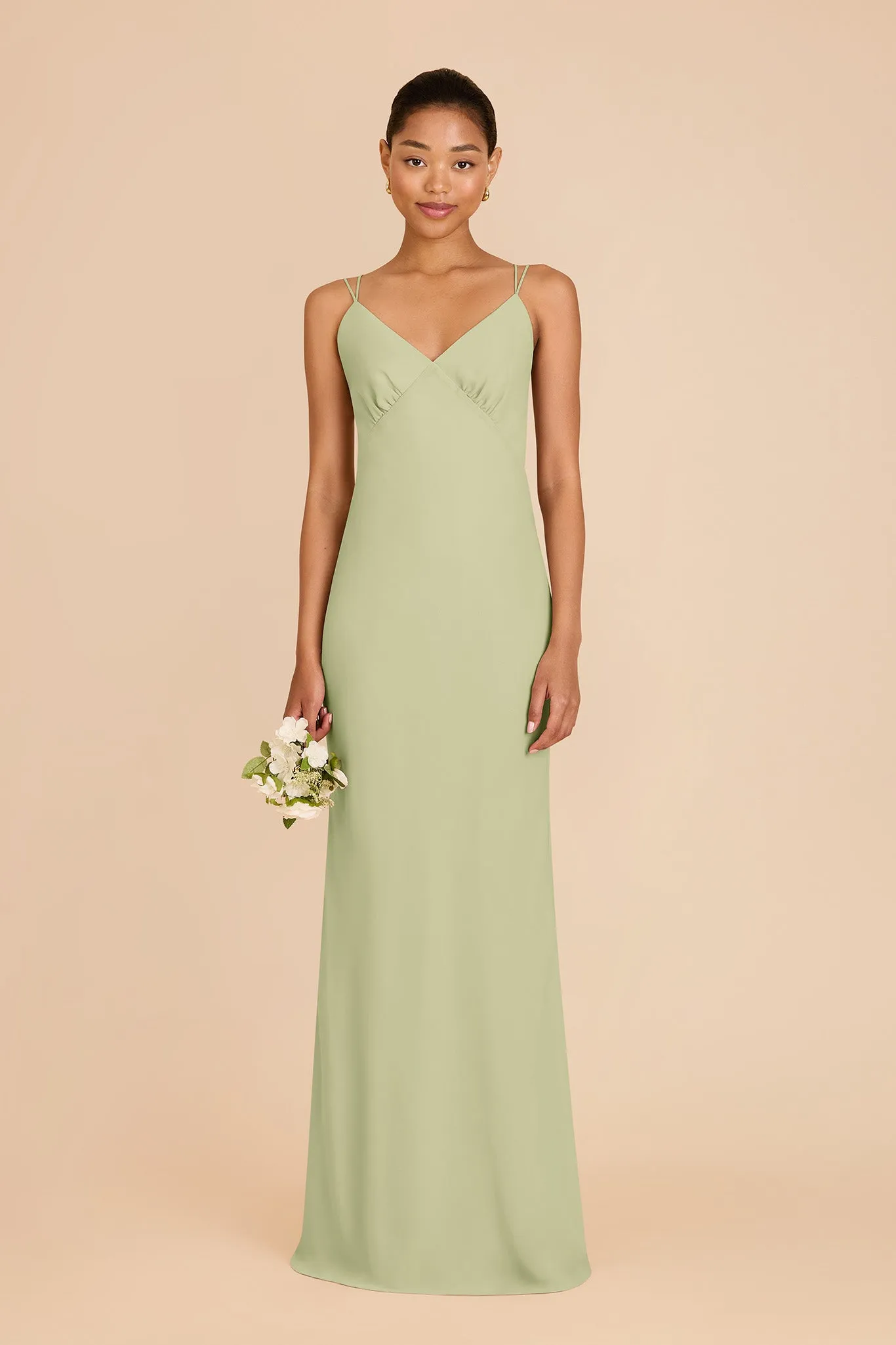 Dasha Chiffon Dress - Pale Pistachio sold by Birdy Grey