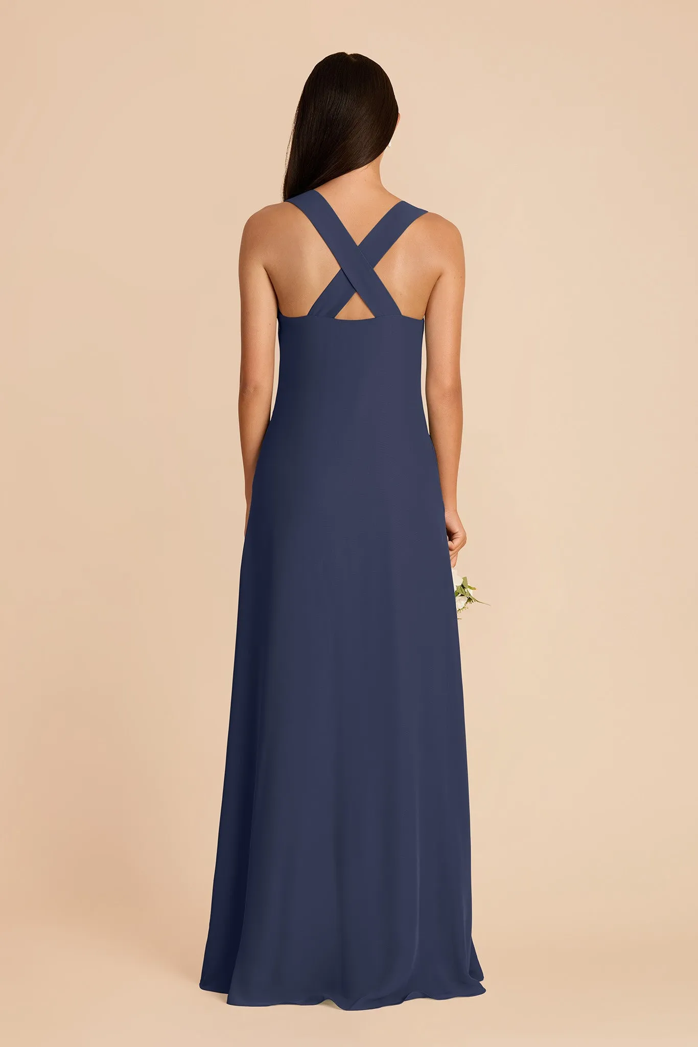 Veronica Chiffon Dress - Slate Blue sold by Birdy Grey product image thumbnail 5