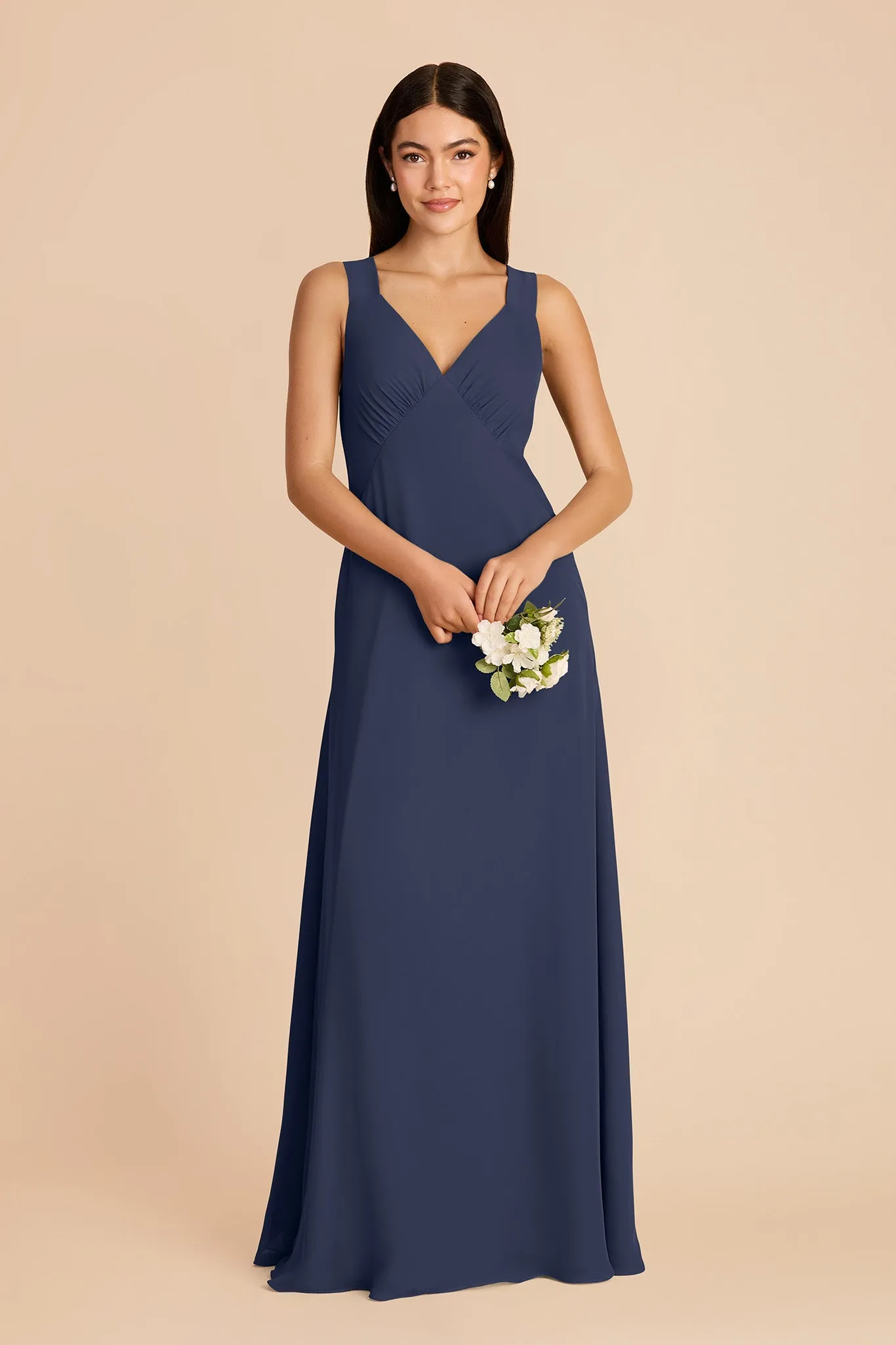 Veronica Chiffon Dress - Slate Blue sold by Birdy Grey product image thumbnail 3