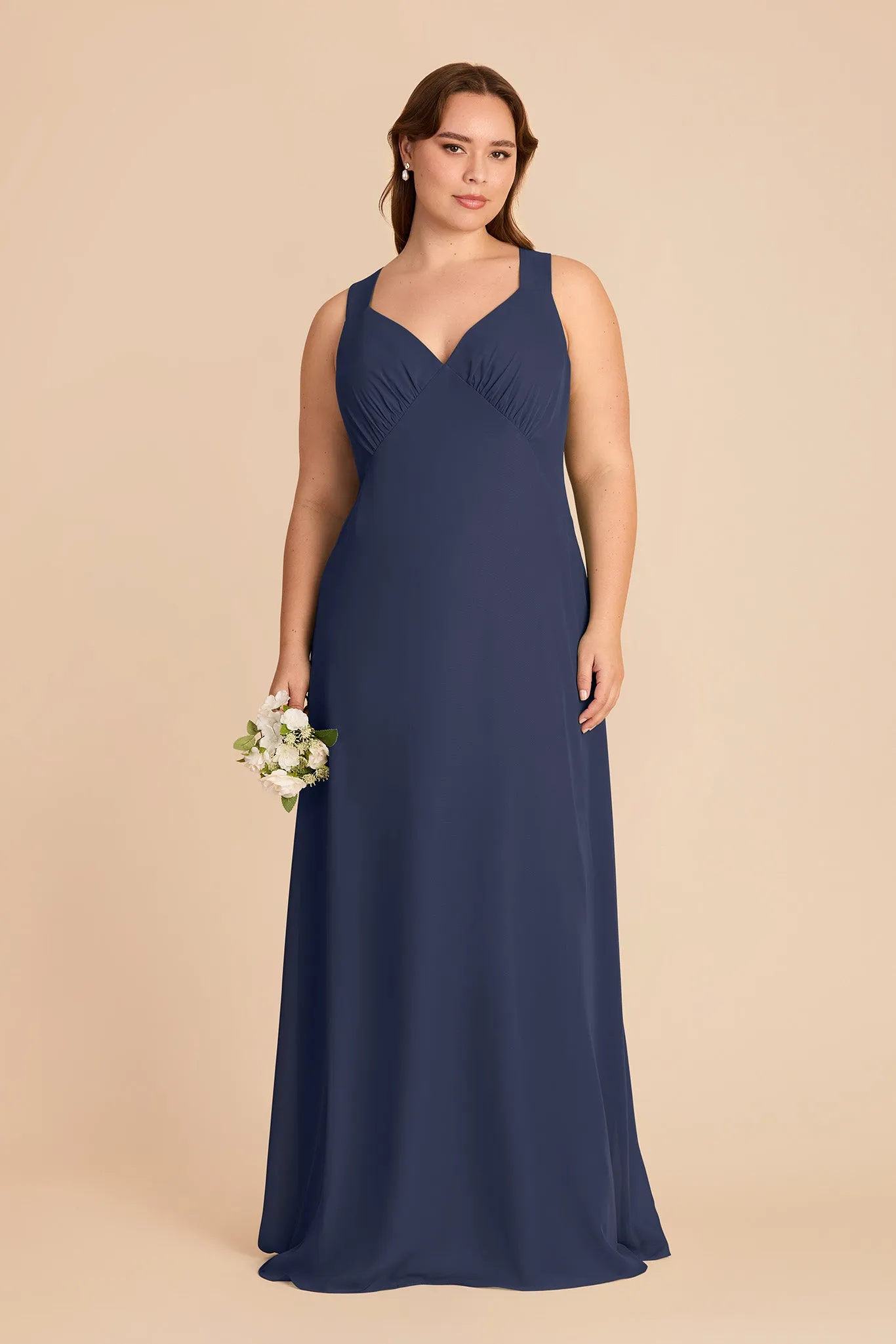 Veronica Chiffon Dress - Slate Blue sold by Birdy Grey product image thumbnail 2