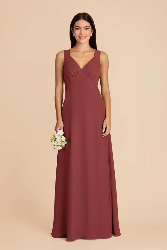 Veronica Chiffon Dress - Rosewood made by Birdy Grey