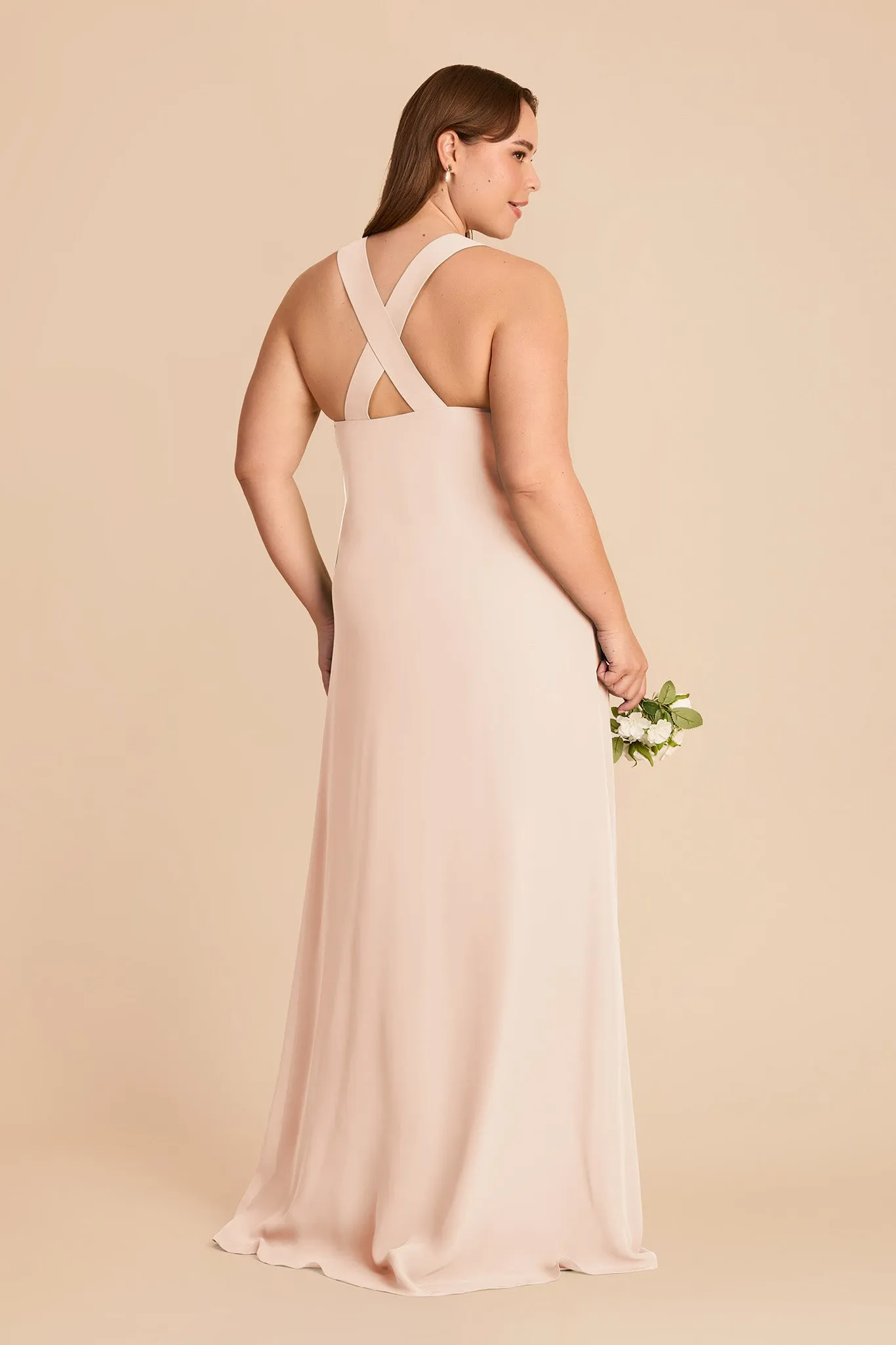 Veronica Chiffon Dress - Pale Blush sold by Birdy Grey product image thumbnail 4