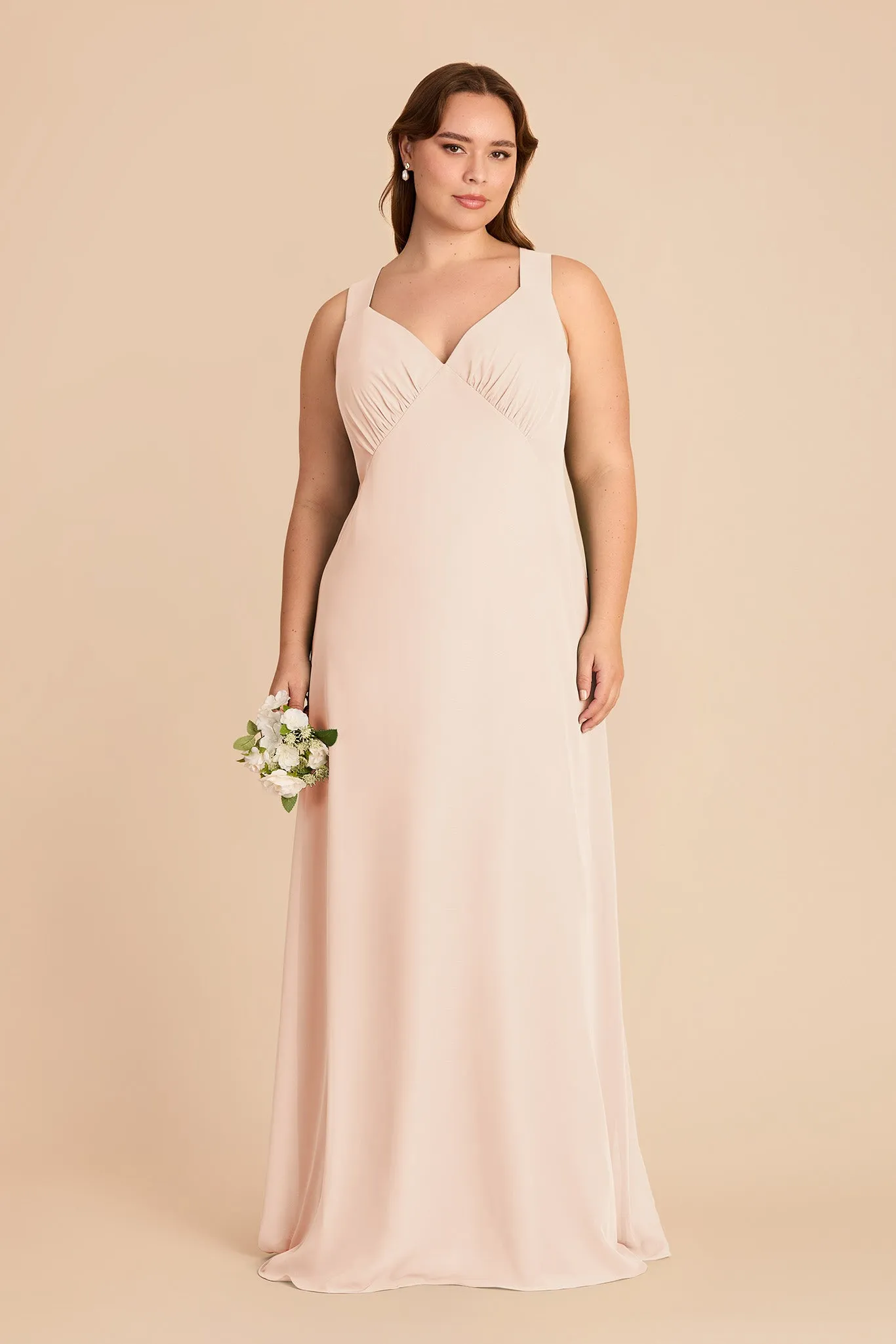 Veronica Chiffon Dress - Pale Blush sold by Birdy Grey product image thumbnail 5