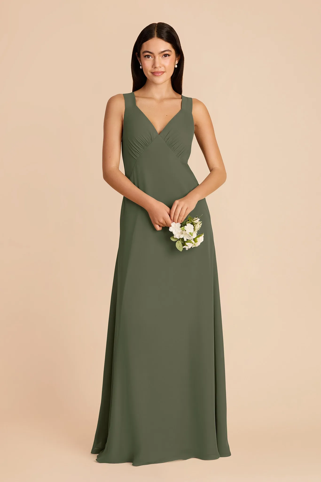 Veronica Chiffon Dress - Olive sold by Birdy Grey product image thumbnail 3