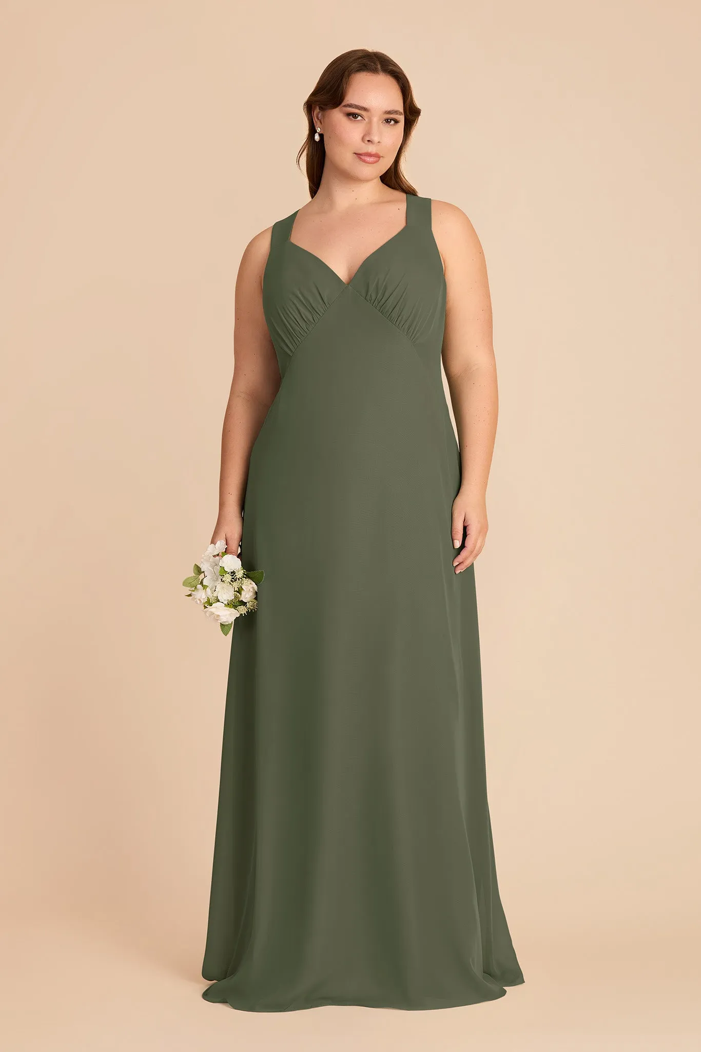 Veronica Chiffon Dress - Olive sold by Birdy Grey product image thumbnail 2