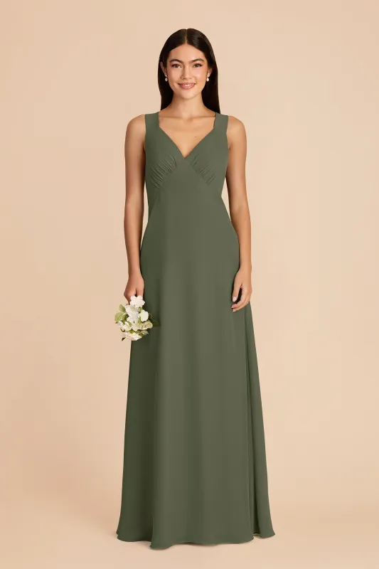 Veronica Chiffon Dress - Olive made by Birdy Grey