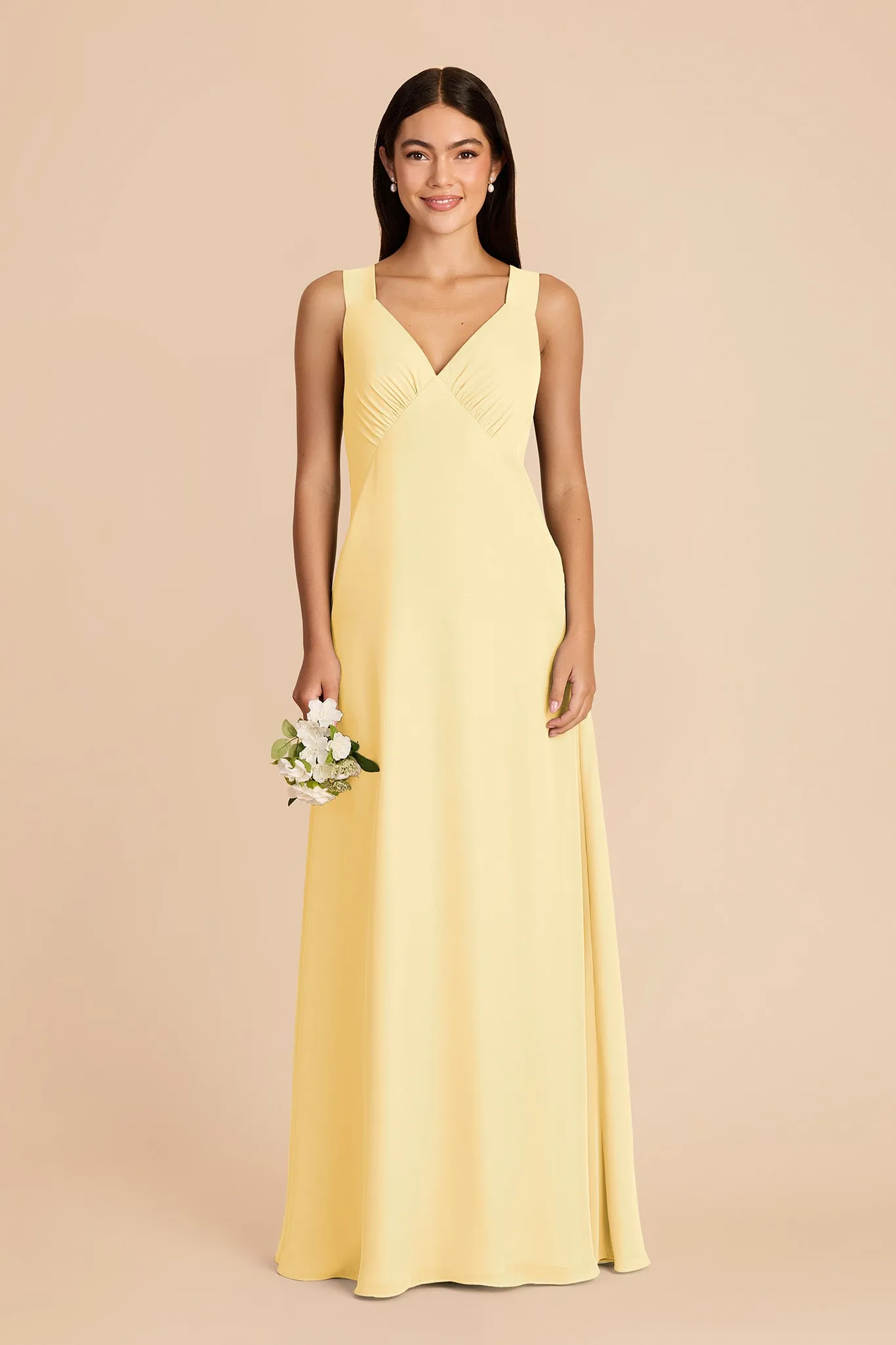 Veronica Chiffon Dress - Lemon Sorbet sold by Birdy Grey