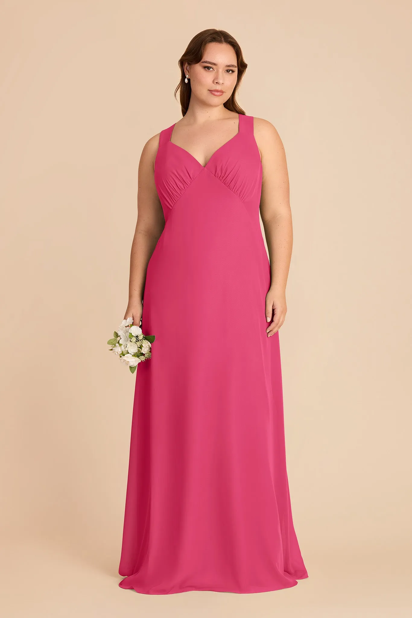 Veronica Chiffon Dress - Fuchsia sold by Birdy Grey product image thumbnail 2