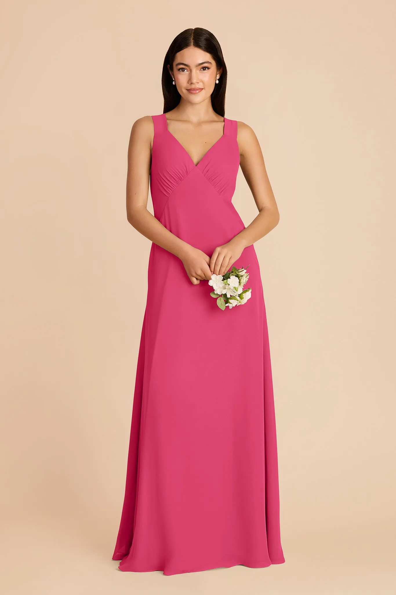 Veronica Chiffon Dress - Fuchsia sold by Birdy Grey product image thumbnail 3