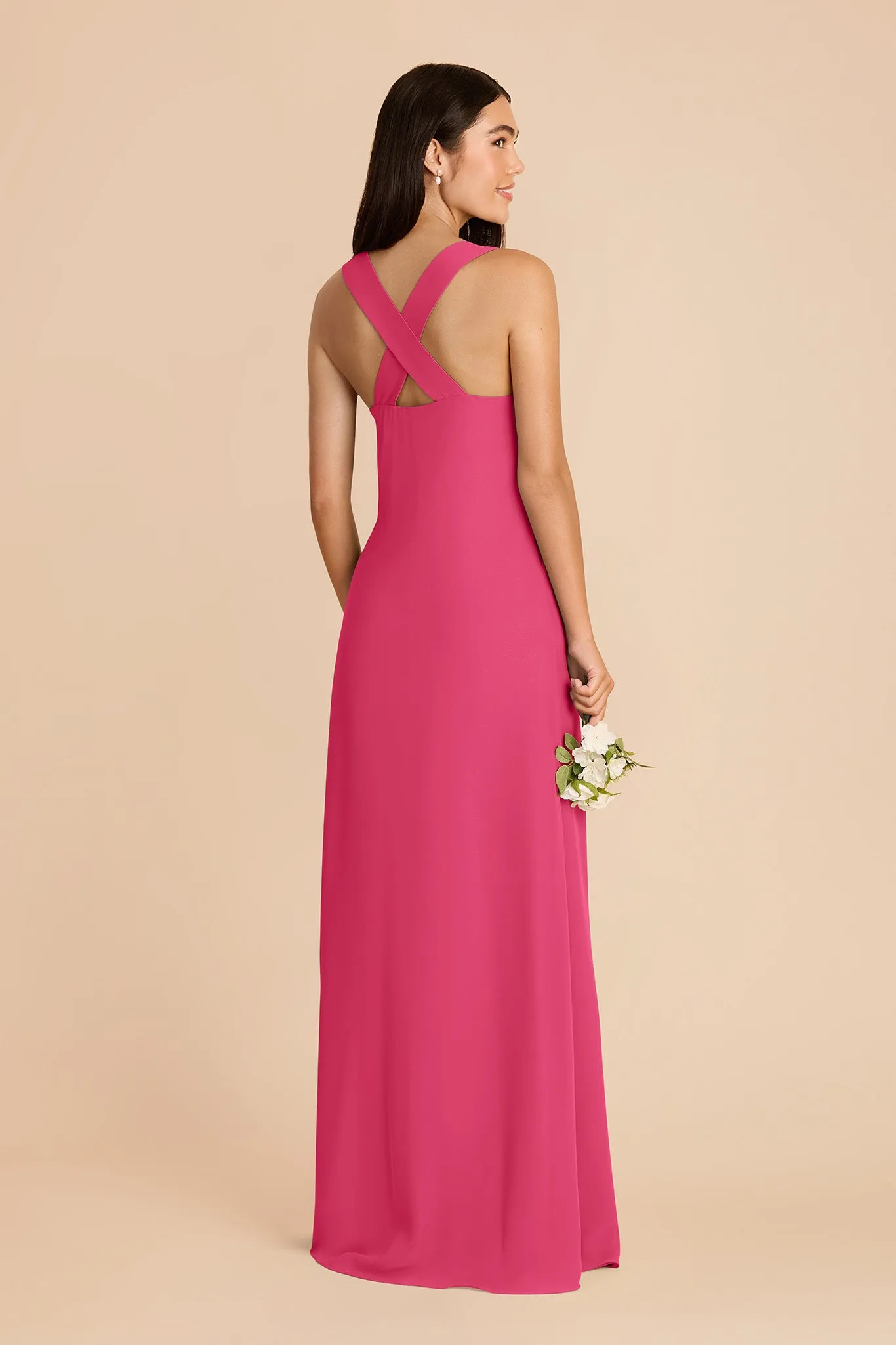 Veronica Chiffon Dress - Fuchsia sold by Birdy Grey product image thumbnail 4