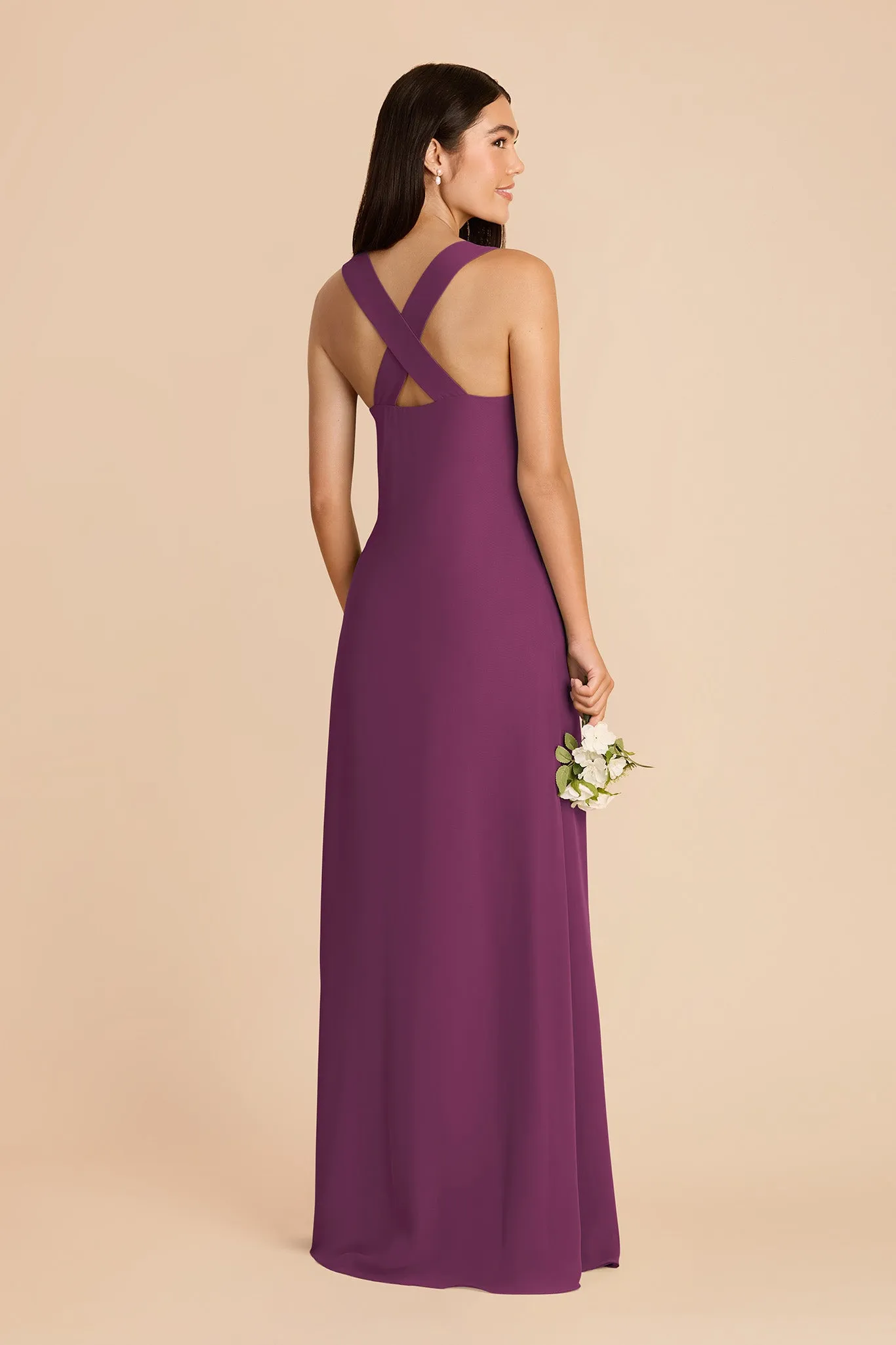 Veronica Chiffon Dress - Fig sold by Birdy Grey product image thumbnail 4