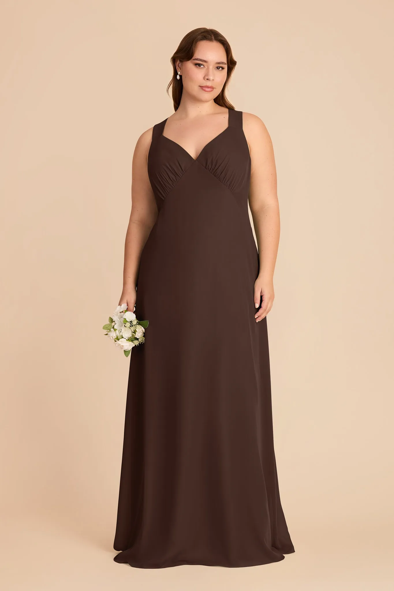 Veronica Chiffon Dress - Espresso sold by Birdy Grey product image thumbnail 2