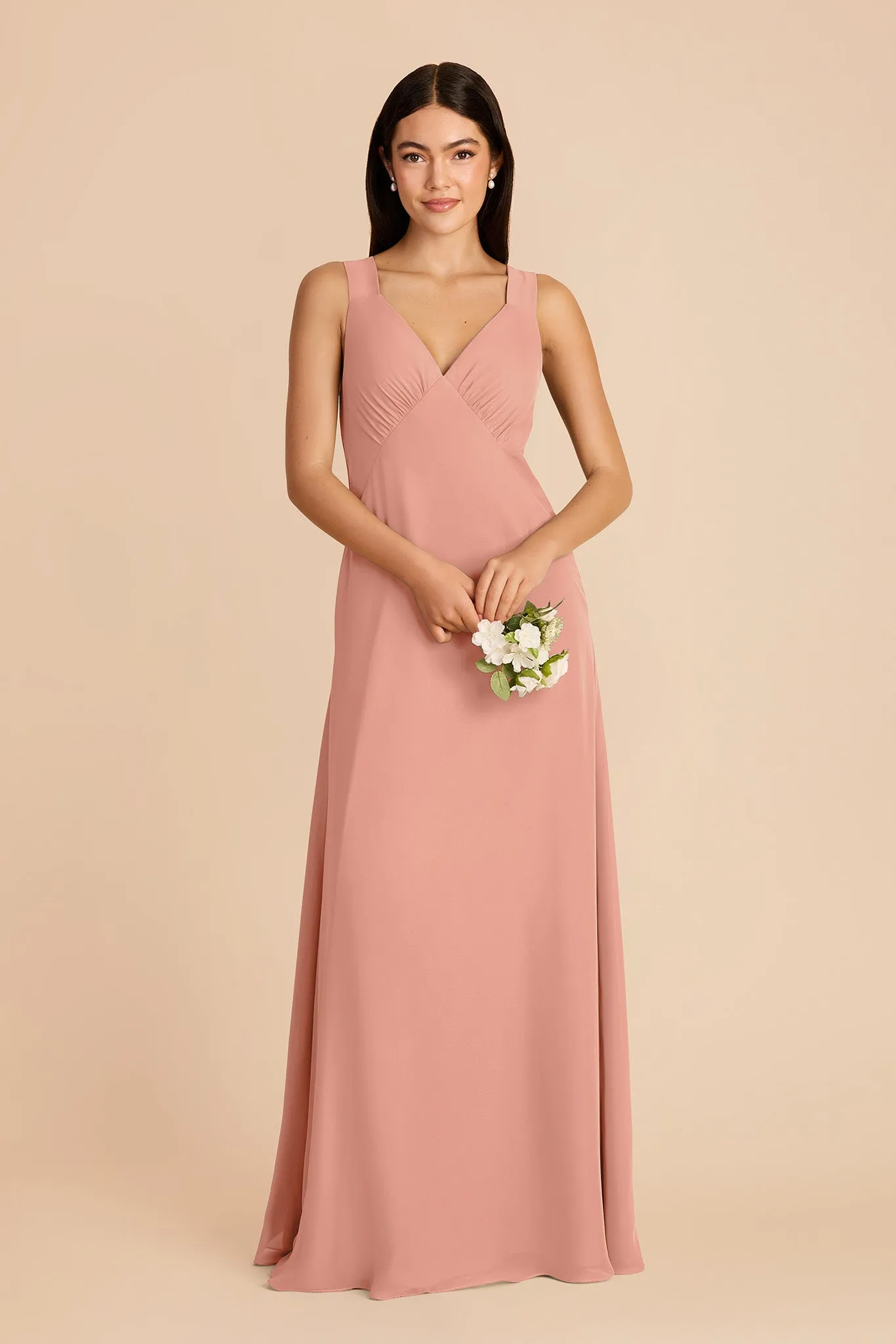 Veronica Chiffon Dress - Dusty Rose sold by Birdy Grey product image thumbnail 3