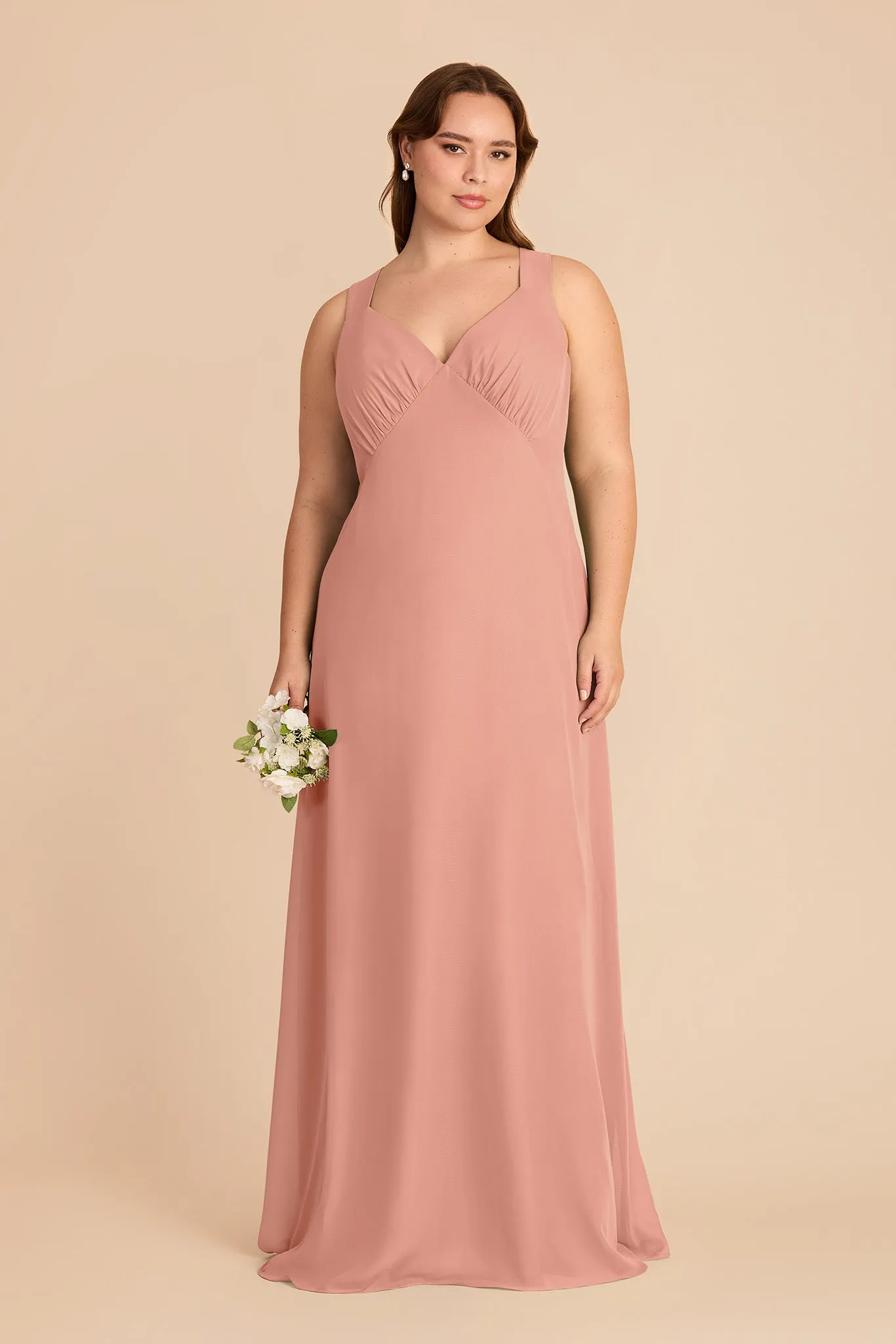 Veronica Chiffon Dress - Dusty Rose sold by Birdy Grey product image thumbnail 2