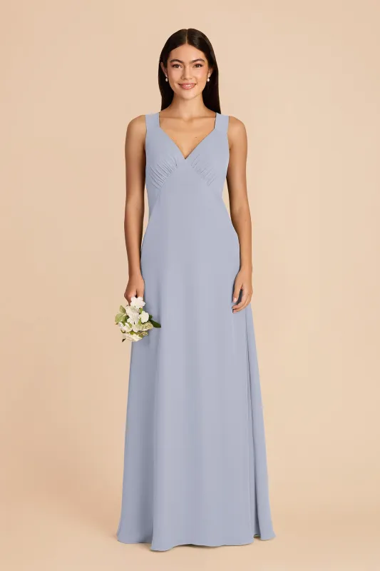 Veronica Chiffon Dress - Dusty Blue made by Birdy Grey