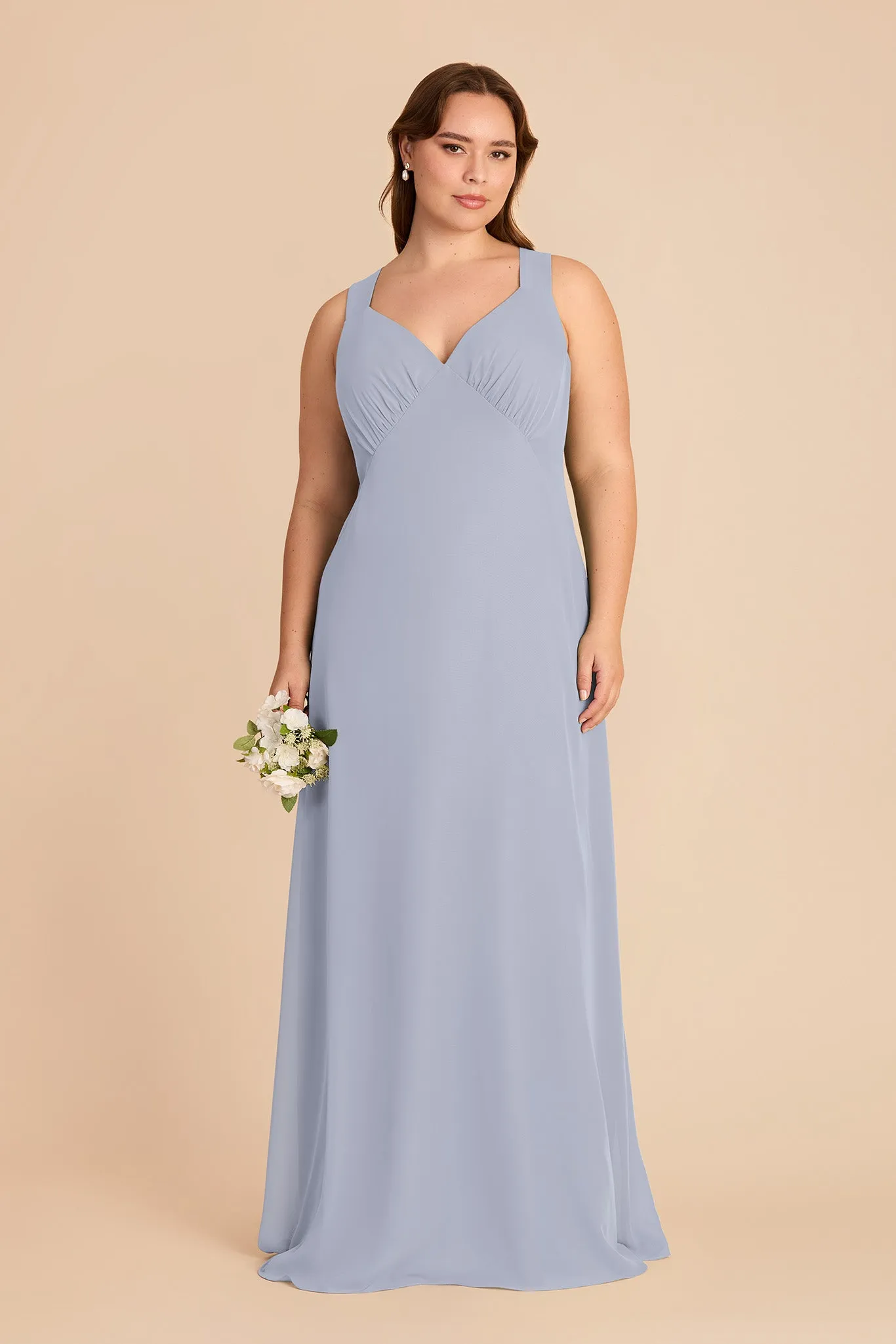 Veronica Chiffon Dress - Dusty Blue sold by Birdy Grey product image thumbnail 2