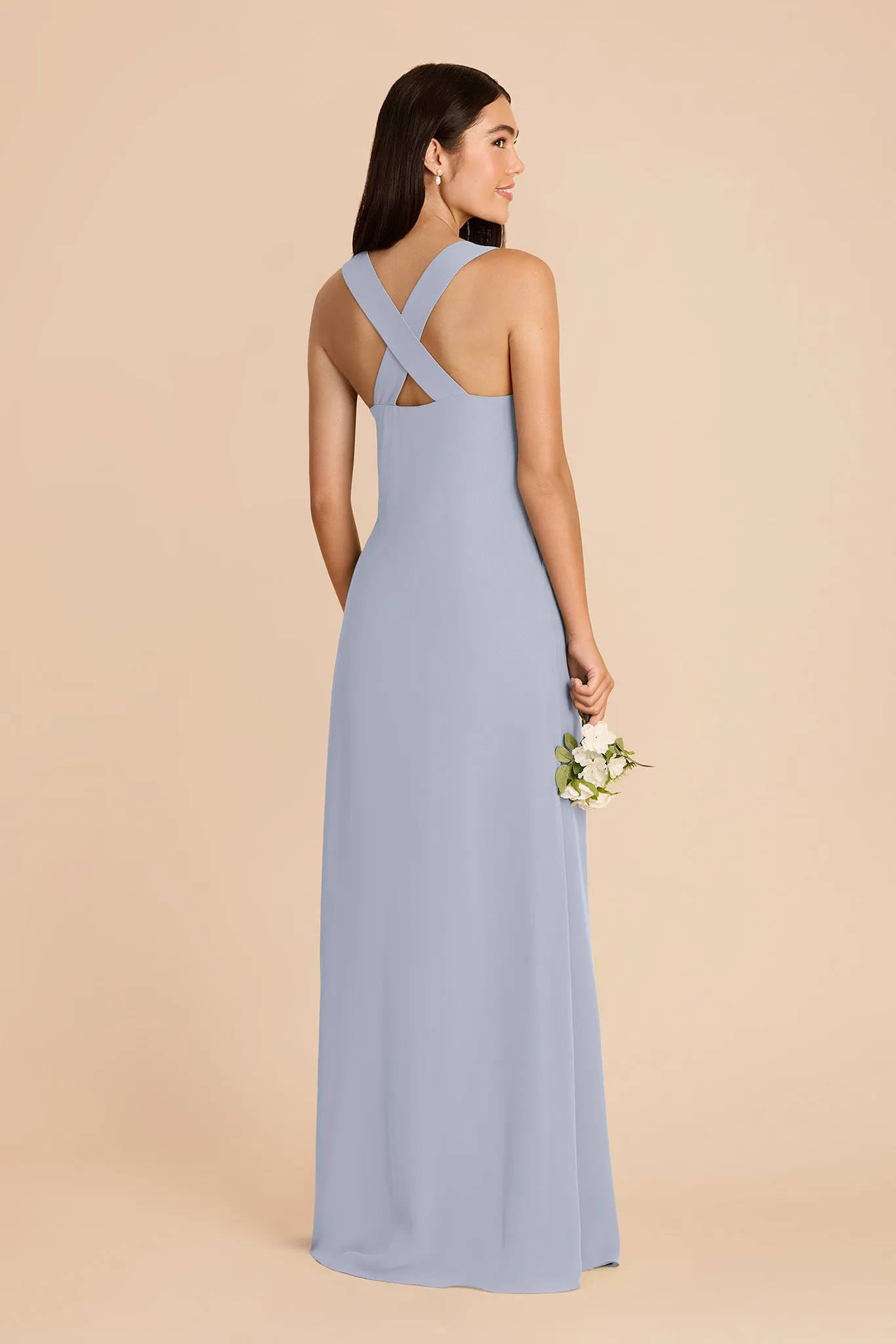 Veronica Chiffon Dress - Dusty Blue sold by Birdy Grey product image thumbnail 4