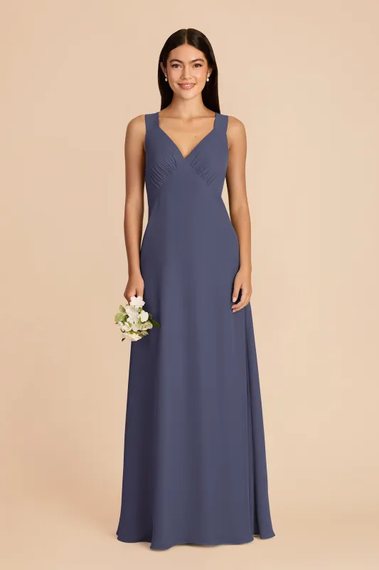 Veronica Chiffon Dress - Dusk Blue made by Birdy Grey