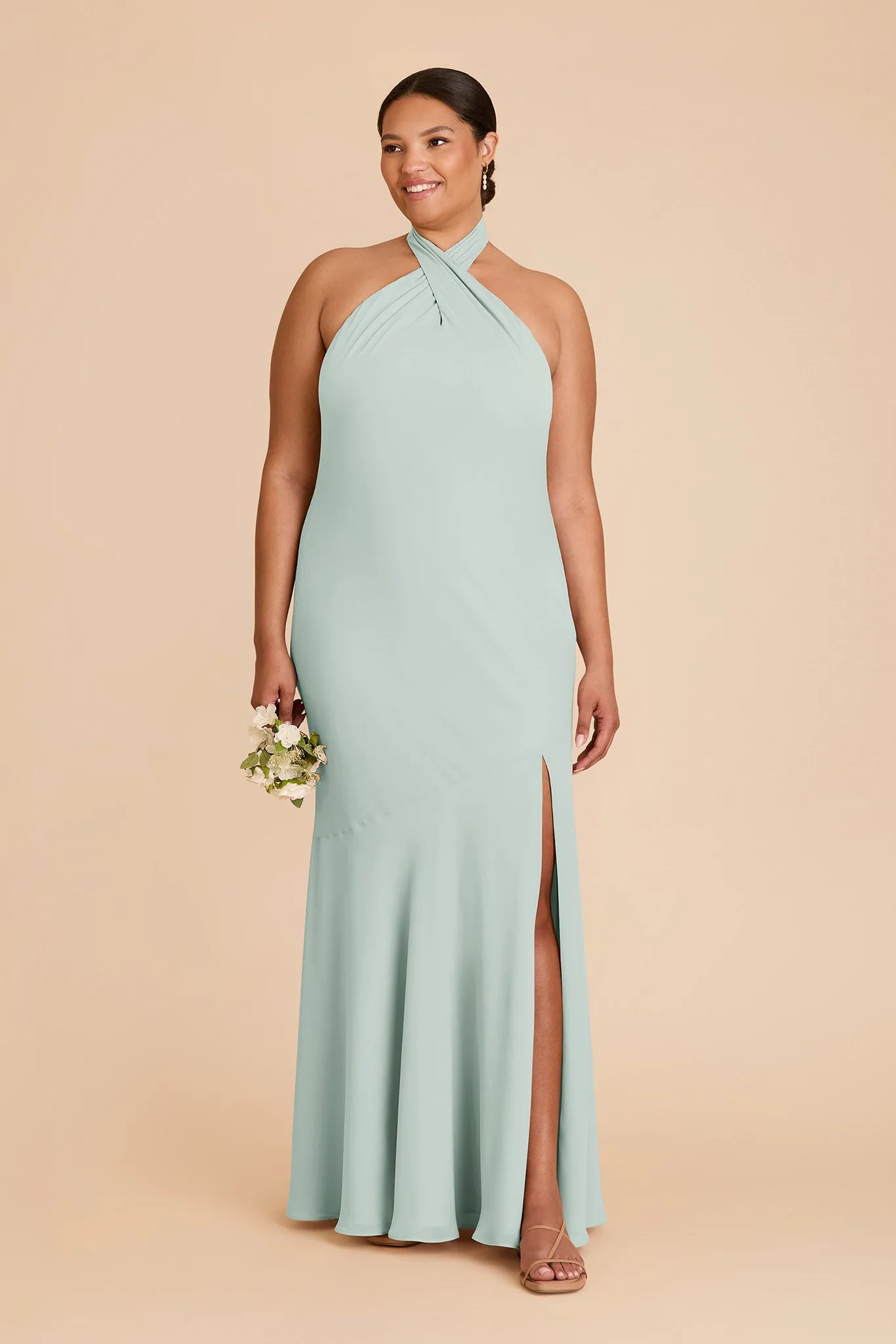 Stephanie Chiffon Dress - Mint sold by Birdy Grey product image thumbnail 2