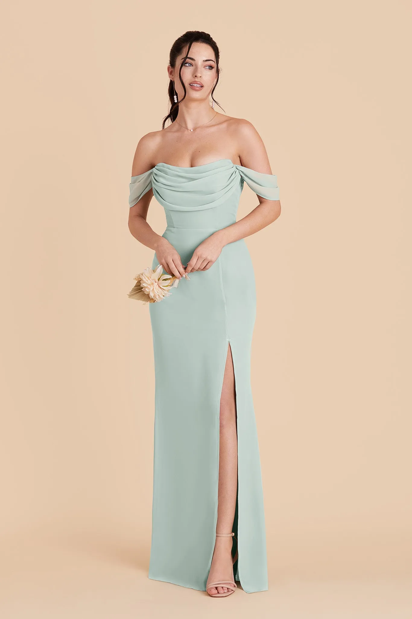 Mira Chiffon Dress - Mint sold by Birdy Grey product image thumbnail 3