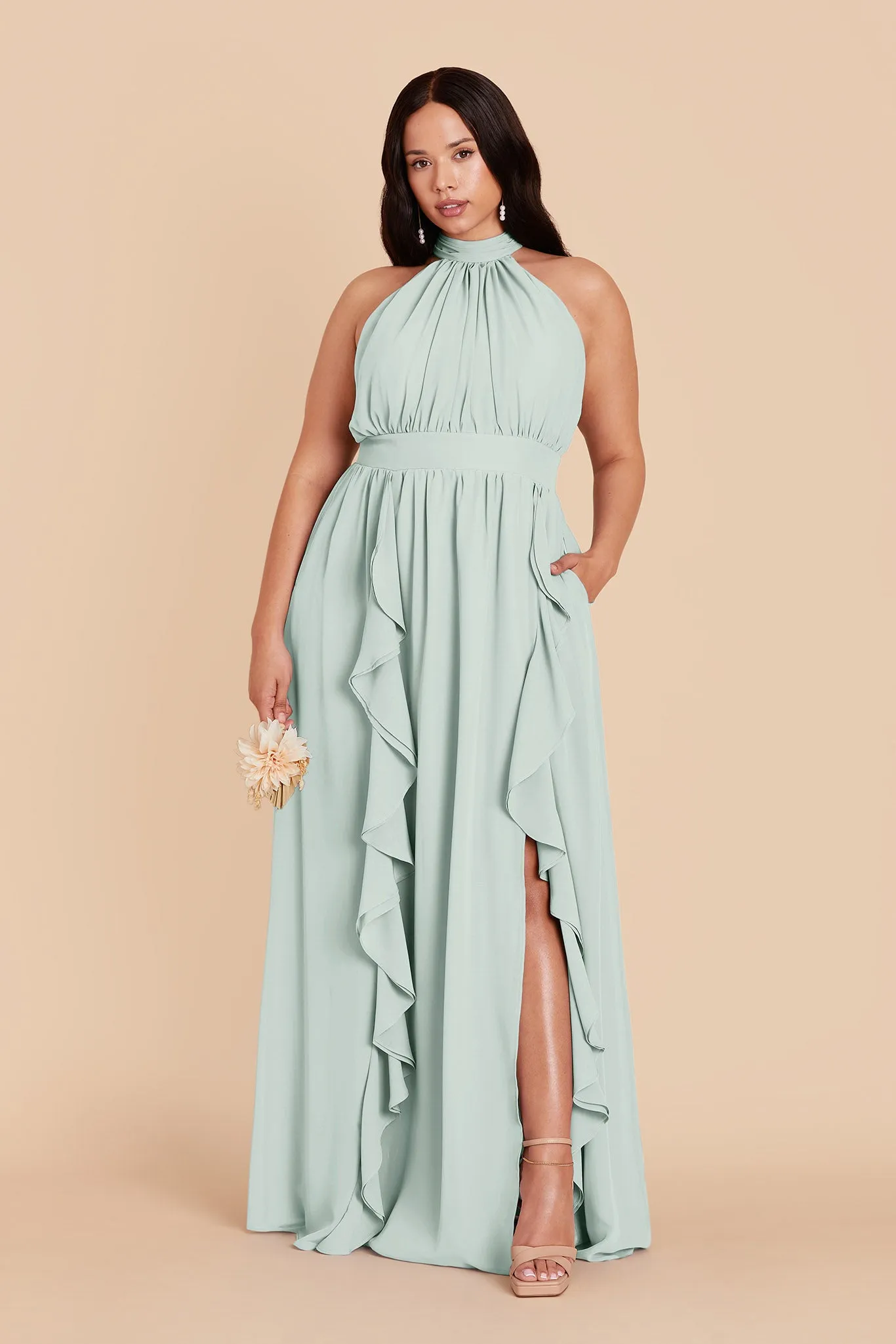Joyce Chiffon Dress - Mint sold by Birdy Grey product image thumbnail 2
