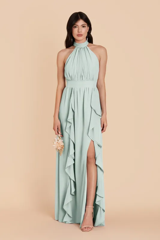 Joyce Chiffon Dress - Mint made by Birdy Grey
