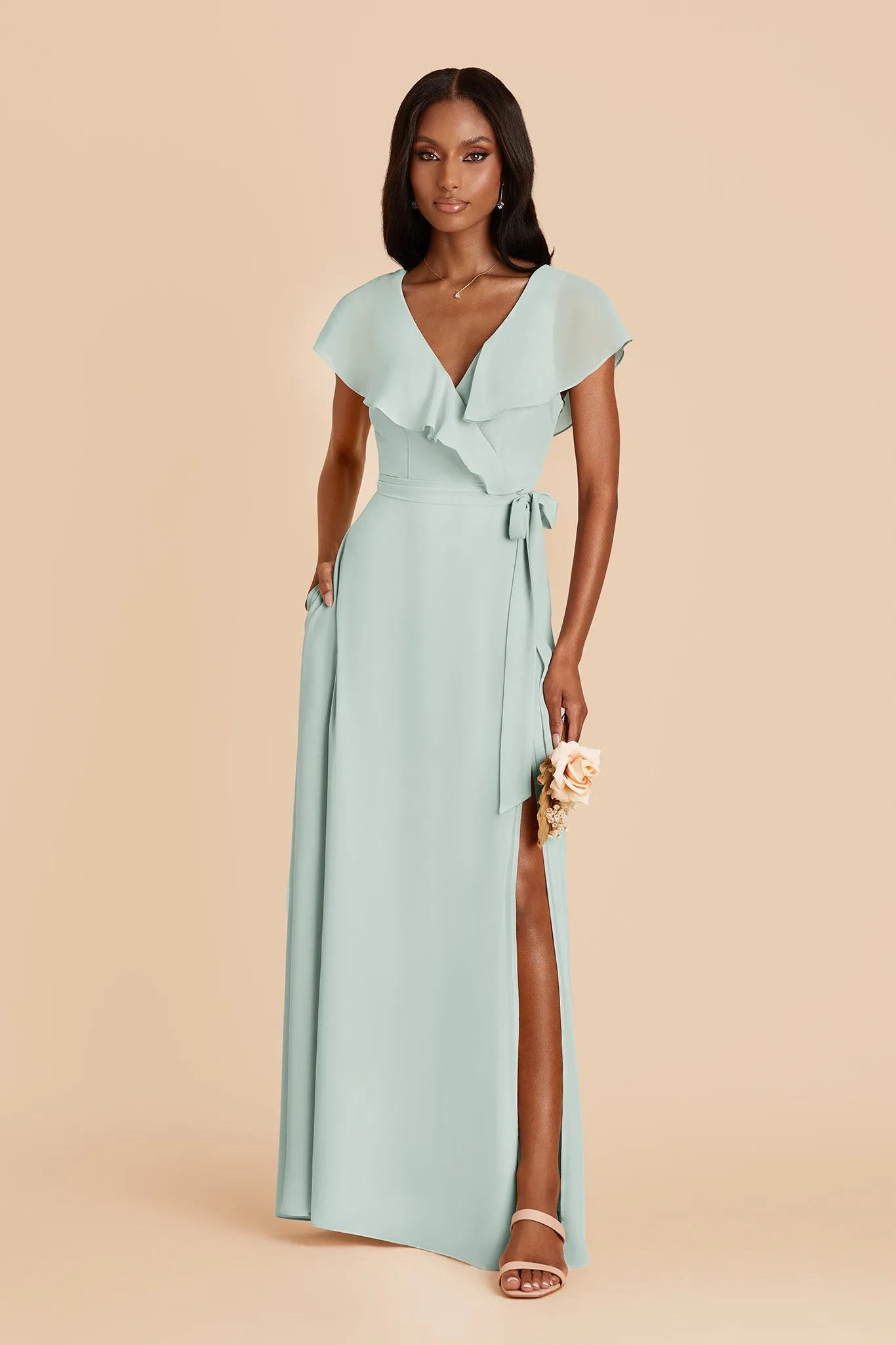Jackson Chiffon Dress - Mint sold by Birdy Grey product image thumbnail 3