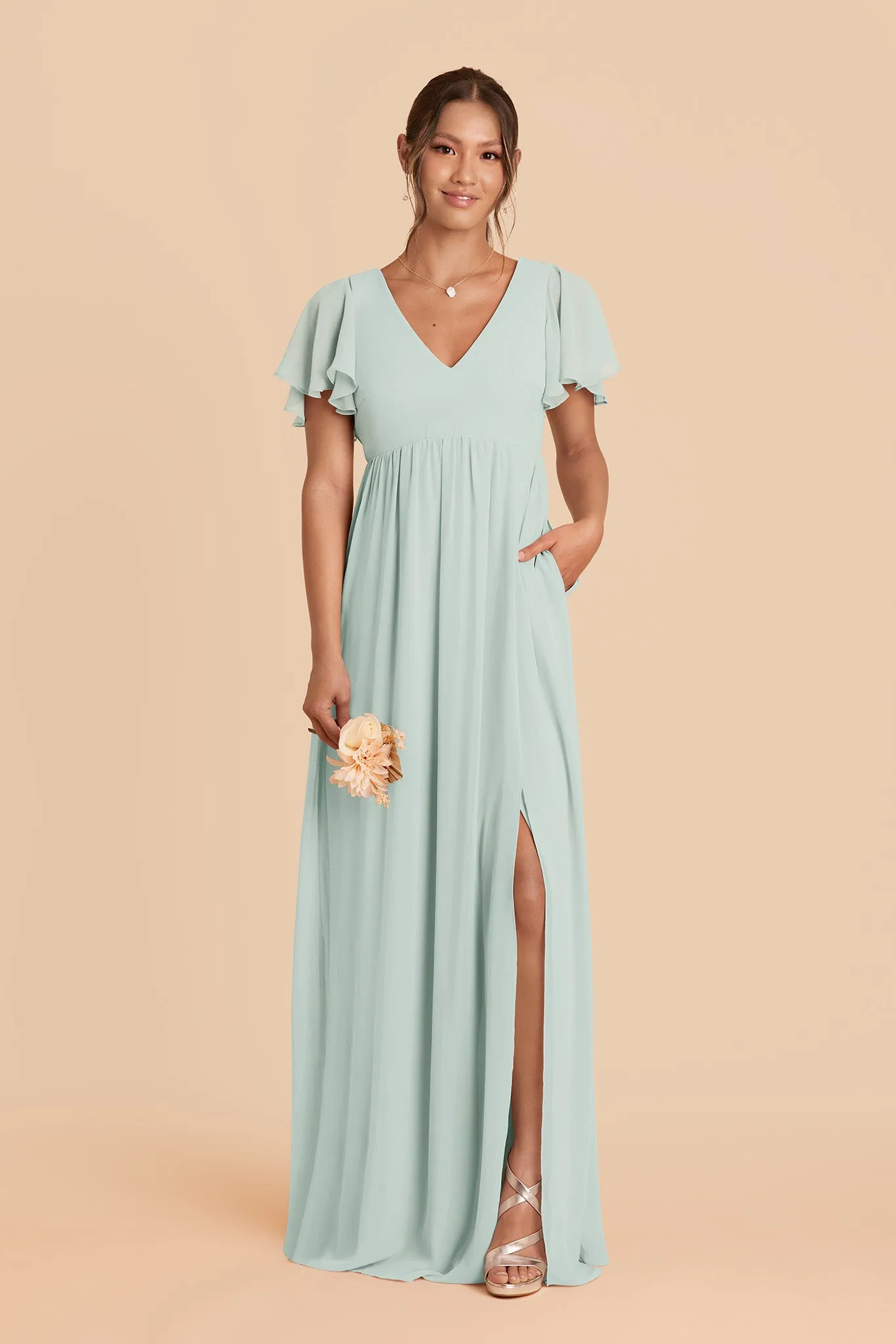 Hannah Chiffon Dress - Mint sold by Birdy Grey product image thumbnail 3