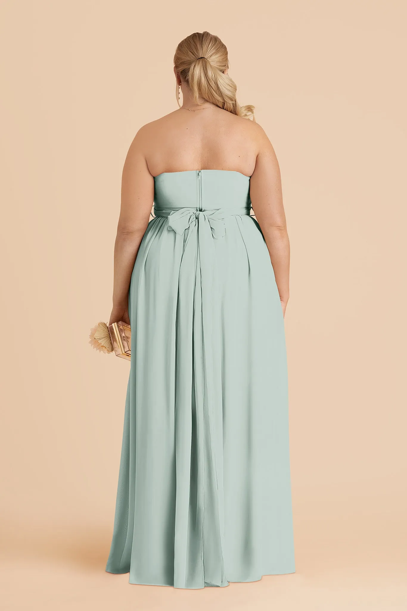 Grace Chiffon Dress Slit - Mint sold by Birdy Grey product image thumbnail 5