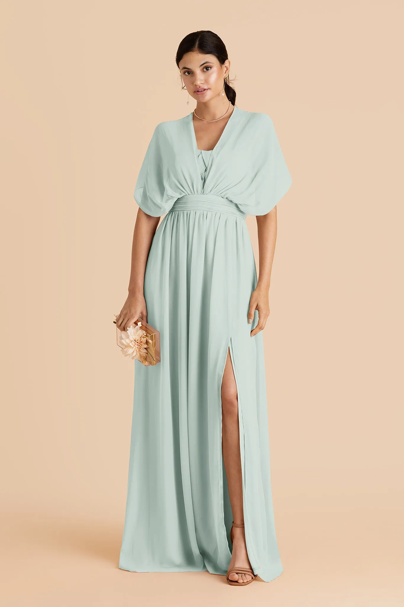 Grace Chiffon Dress Slit - Mint sold by Birdy Grey