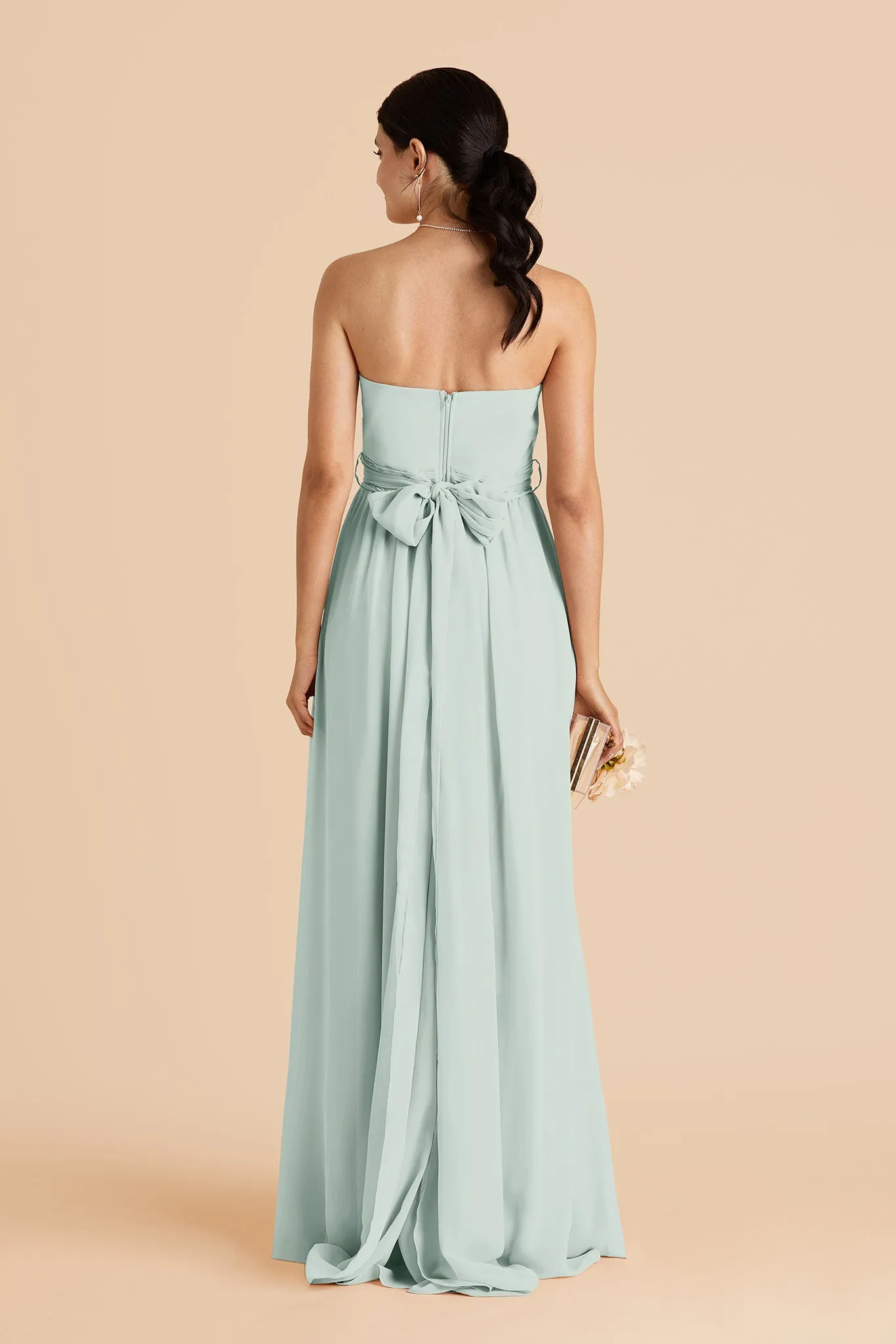 Grace Chiffon Dress Slit - Mint sold by Birdy Grey product image thumbnail 4