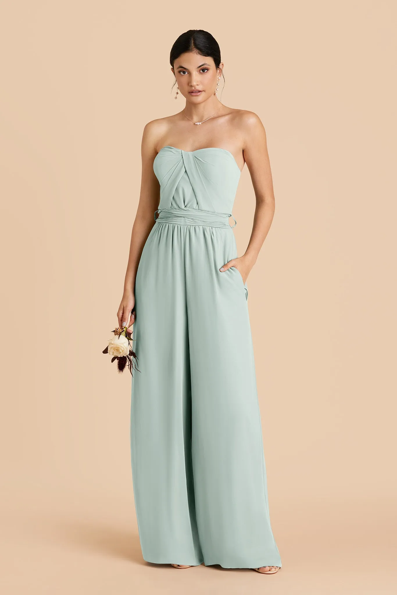 Gigi Chiffon Jumpsuit - Mint sold by Birdy Grey product image thumbnail 2
