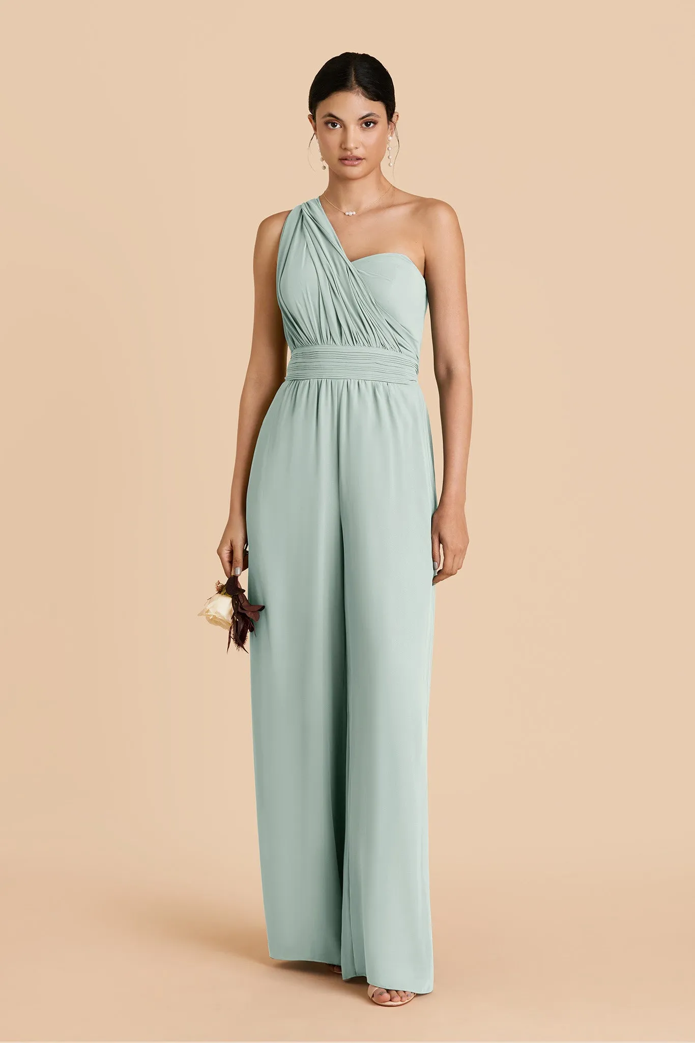 Gigi Chiffon Jumpsuit - Mint sold by Birdy Grey product image thumbnail 3