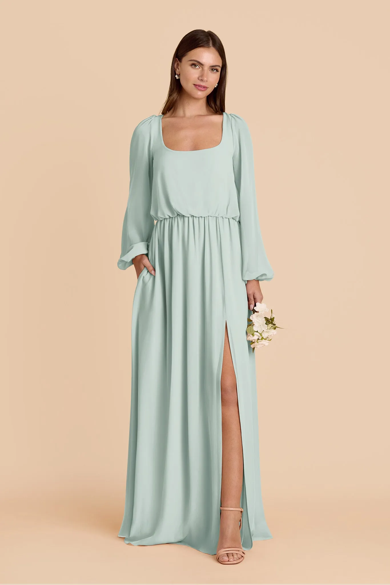 Eloise Chiffon Dress - Mint sold by Birdy Grey product image thumbnail 3