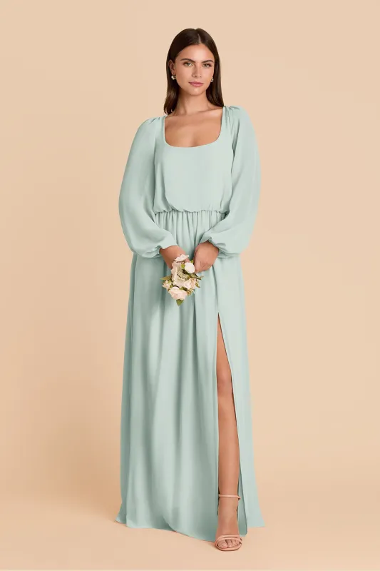 Eloise Chiffon Dress - Mint sold by Birdy Grey
