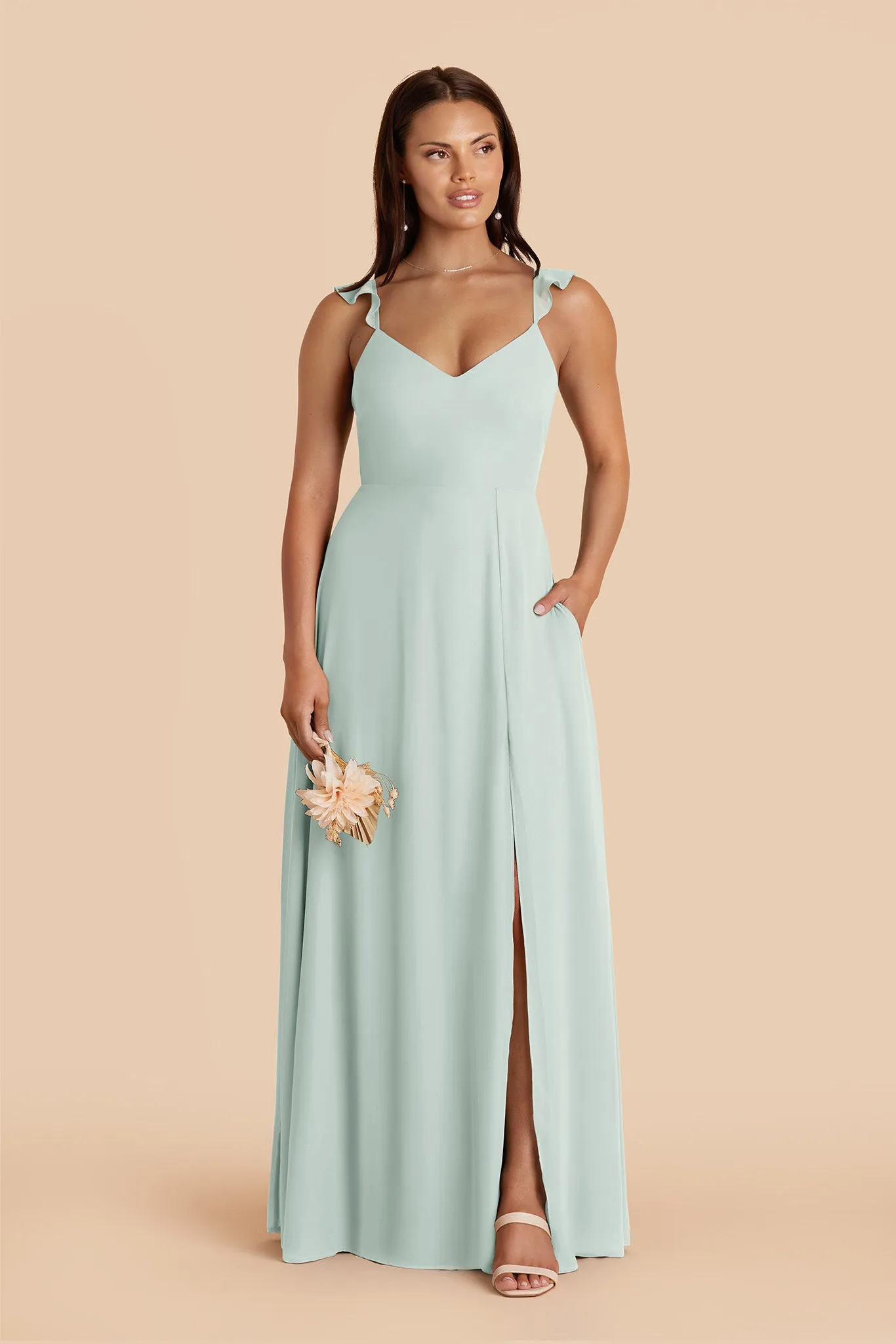 Doris Chiffon Dress - Mint sold by Birdy Grey product image thumbnail 3