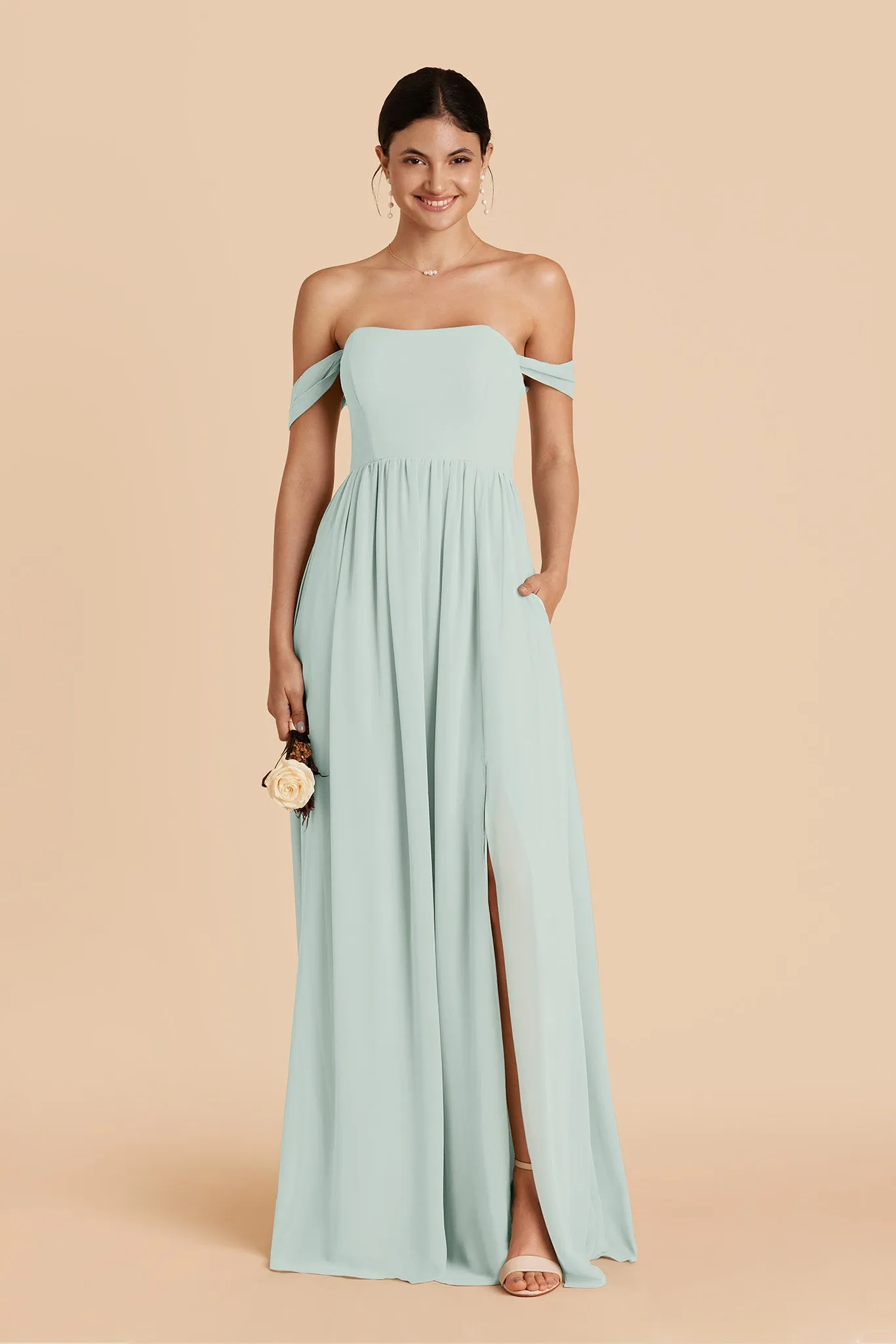 August Chiffon Dress - Mint sold by Birdy Grey