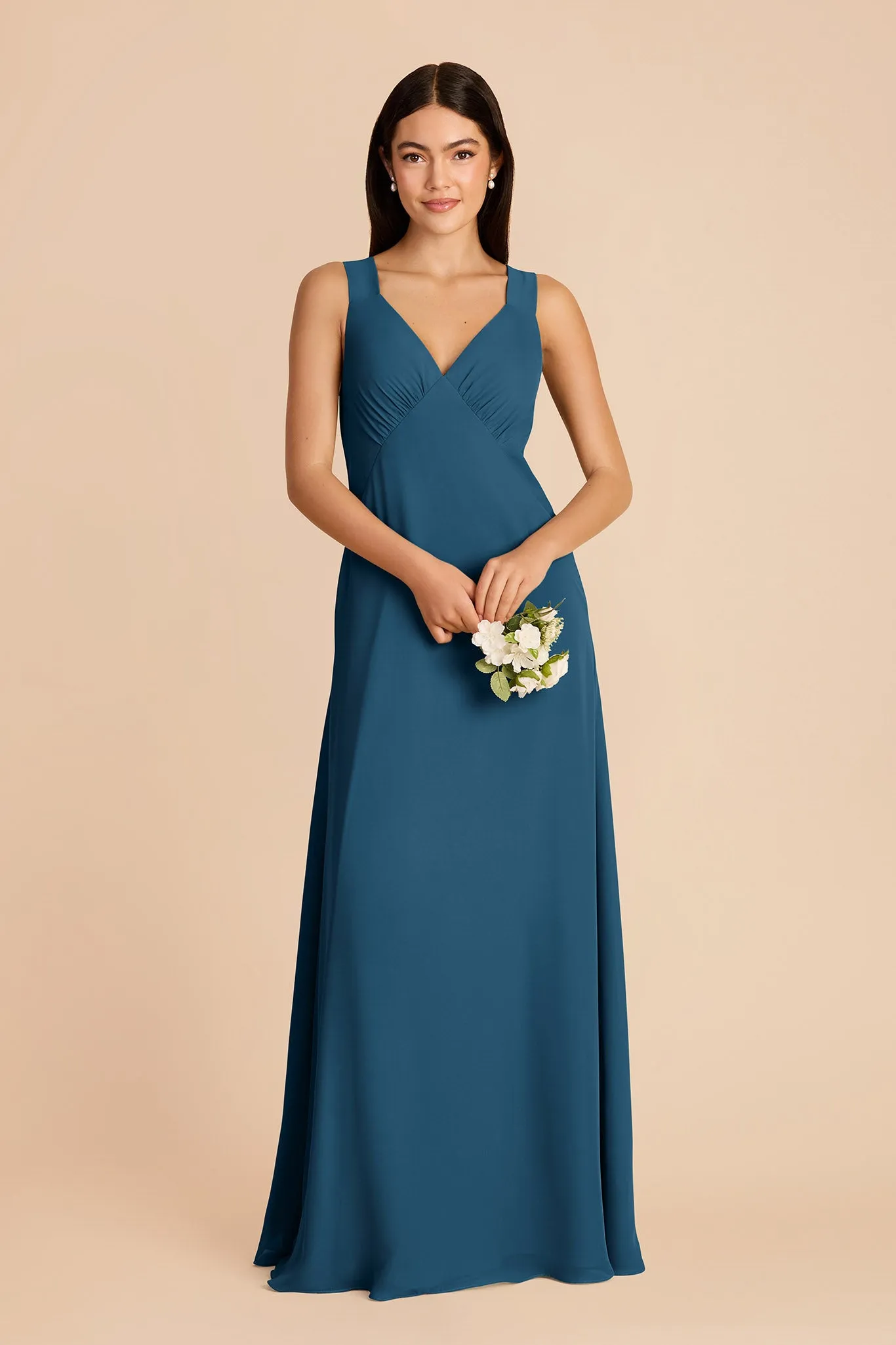 Veronica Chiffon Dress - Dark Teal sold by Birdy Grey product image thumbnail 3