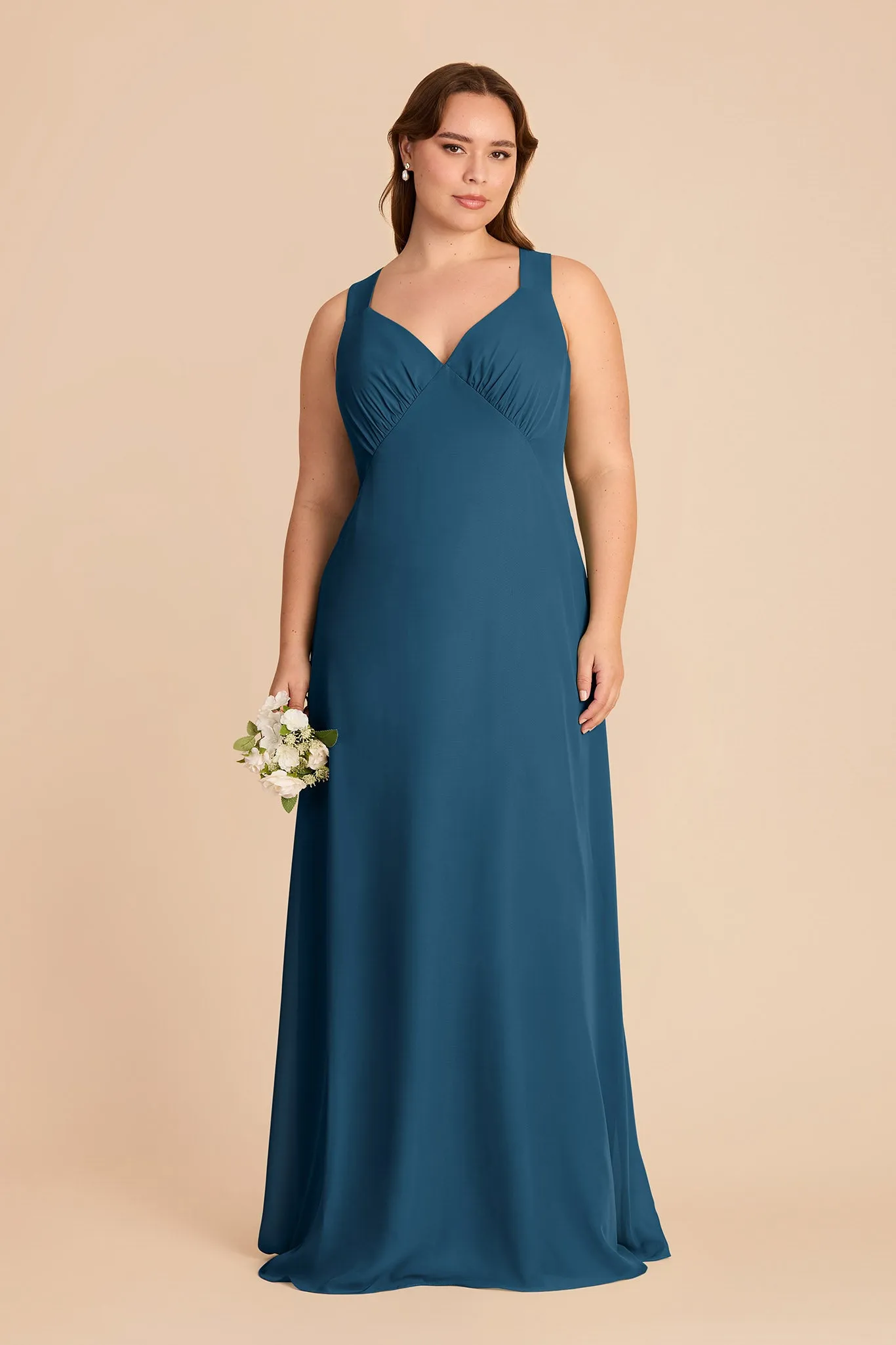 Veronica Chiffon Dress - Dark Teal sold by Birdy Grey product image thumbnail 2