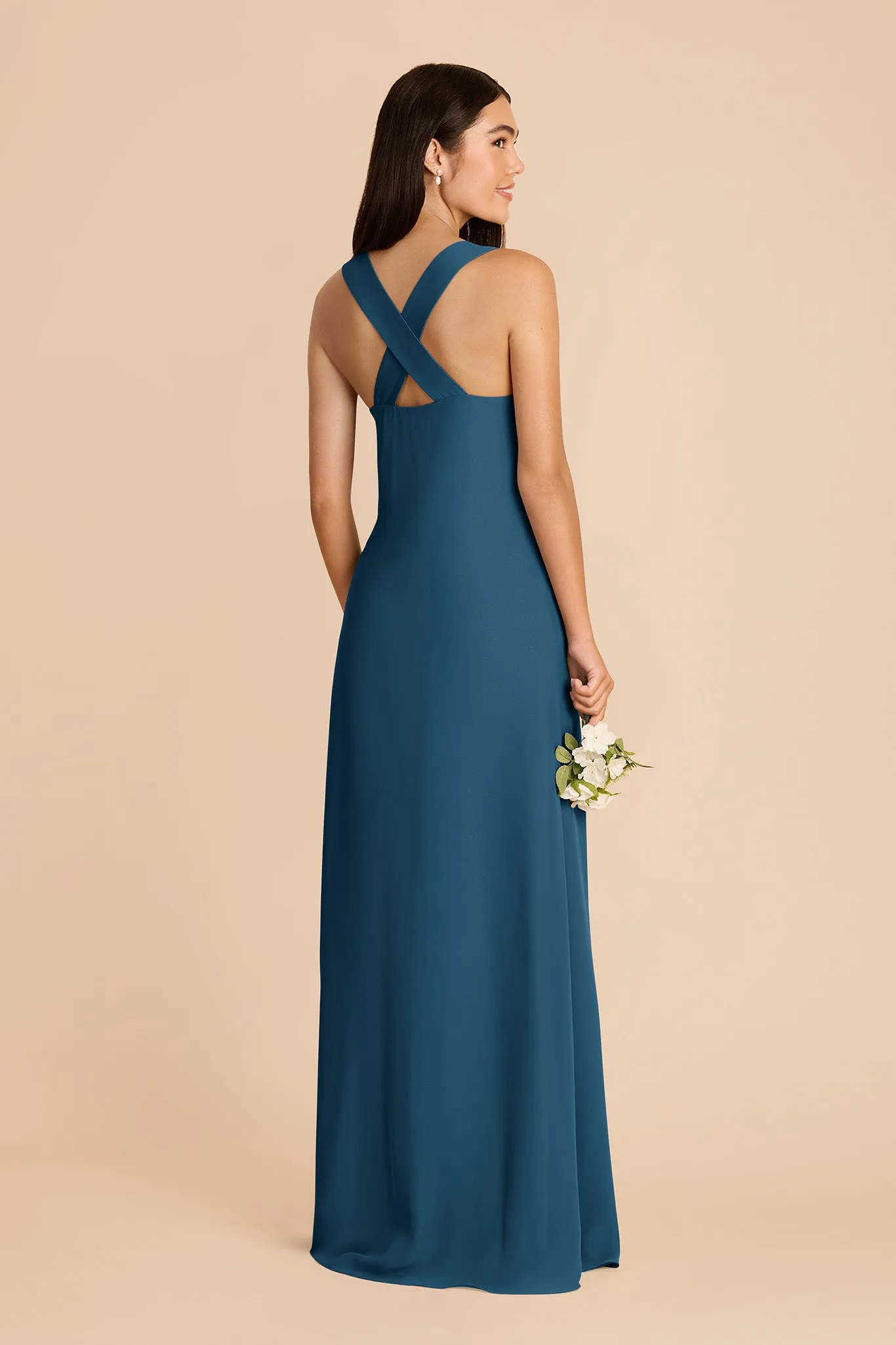 Veronica Chiffon Dress - Dark Teal sold by Birdy Grey product image thumbnail 4