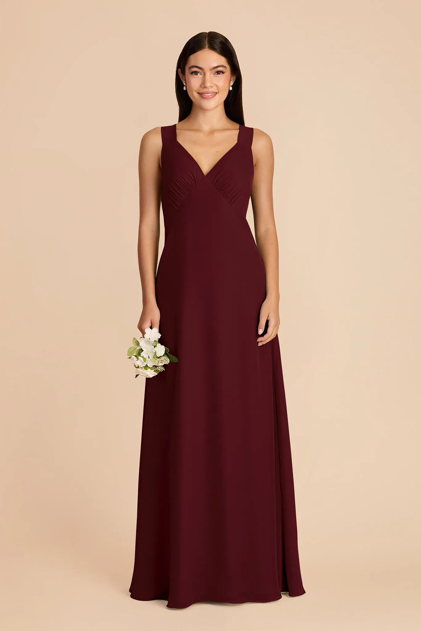 Veronica Chiffon Dress - Cabernet sold by Birdy Grey