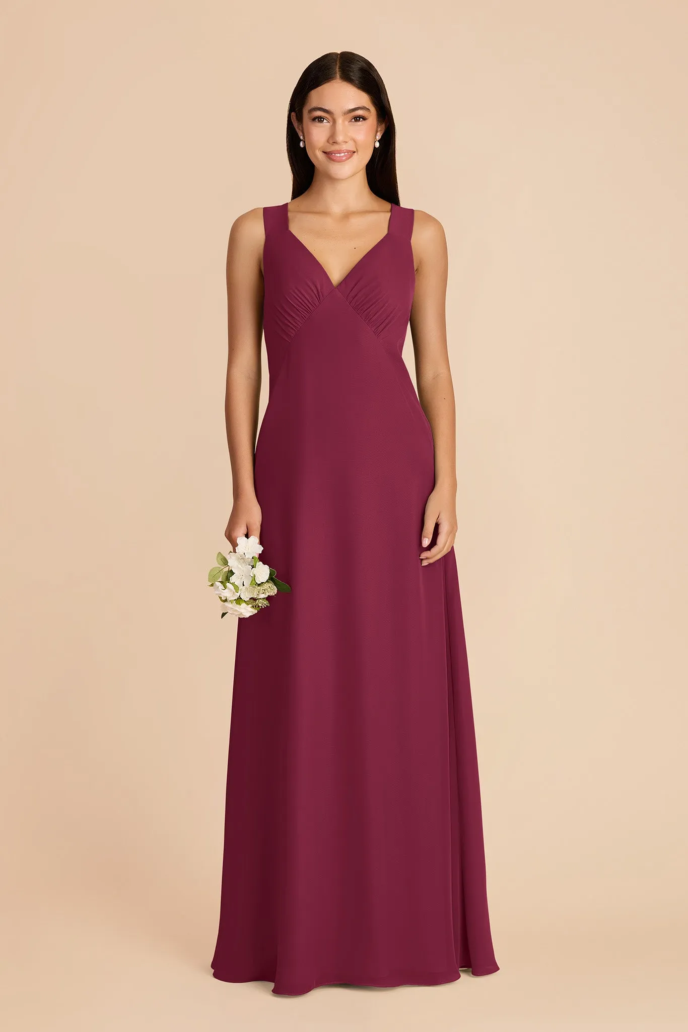 Veronica Chiffon Dress - Berry sold by Birdy Grey