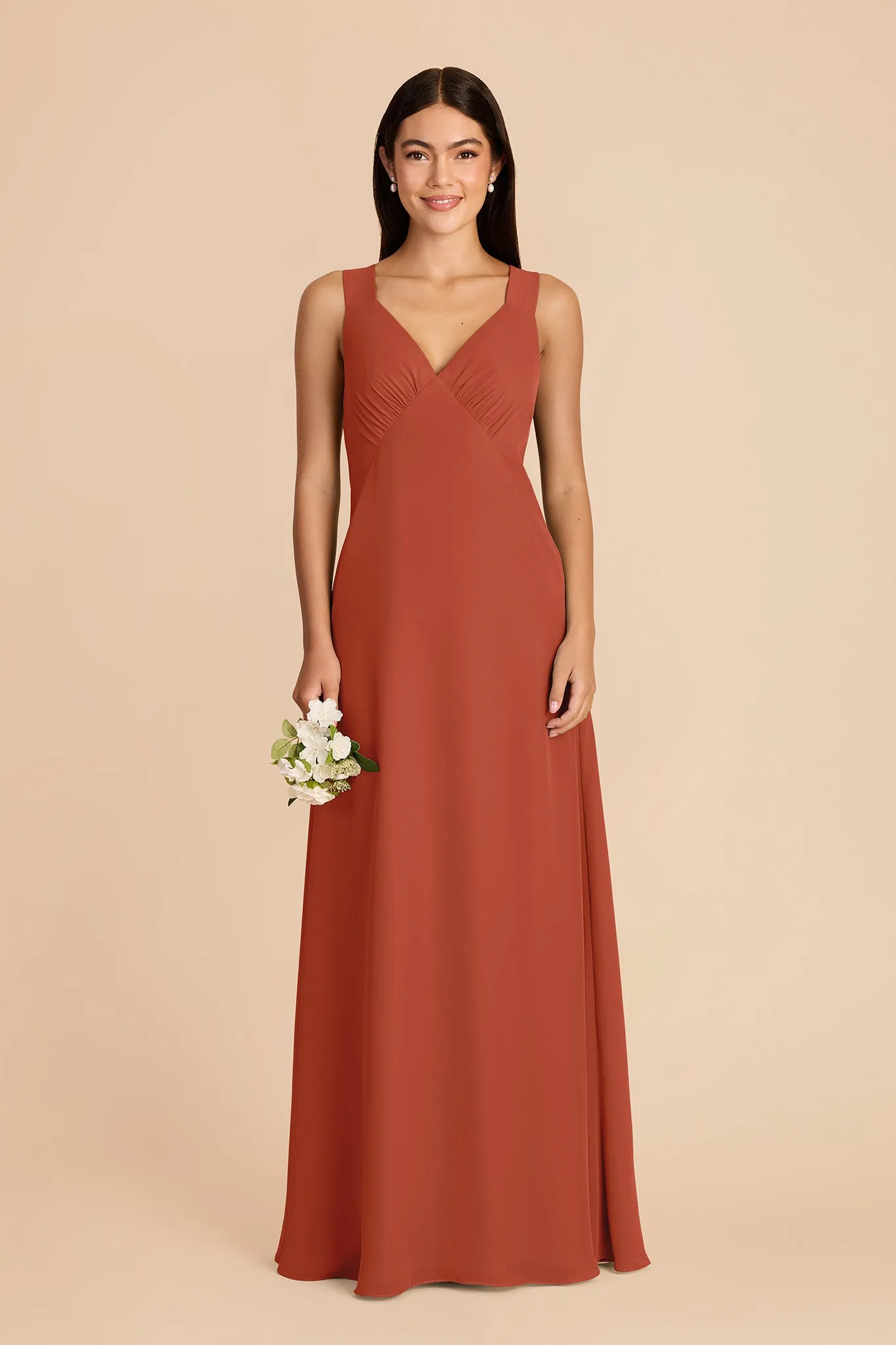 Veronica Chiffon Dress - Auburn sold by Birdy Grey