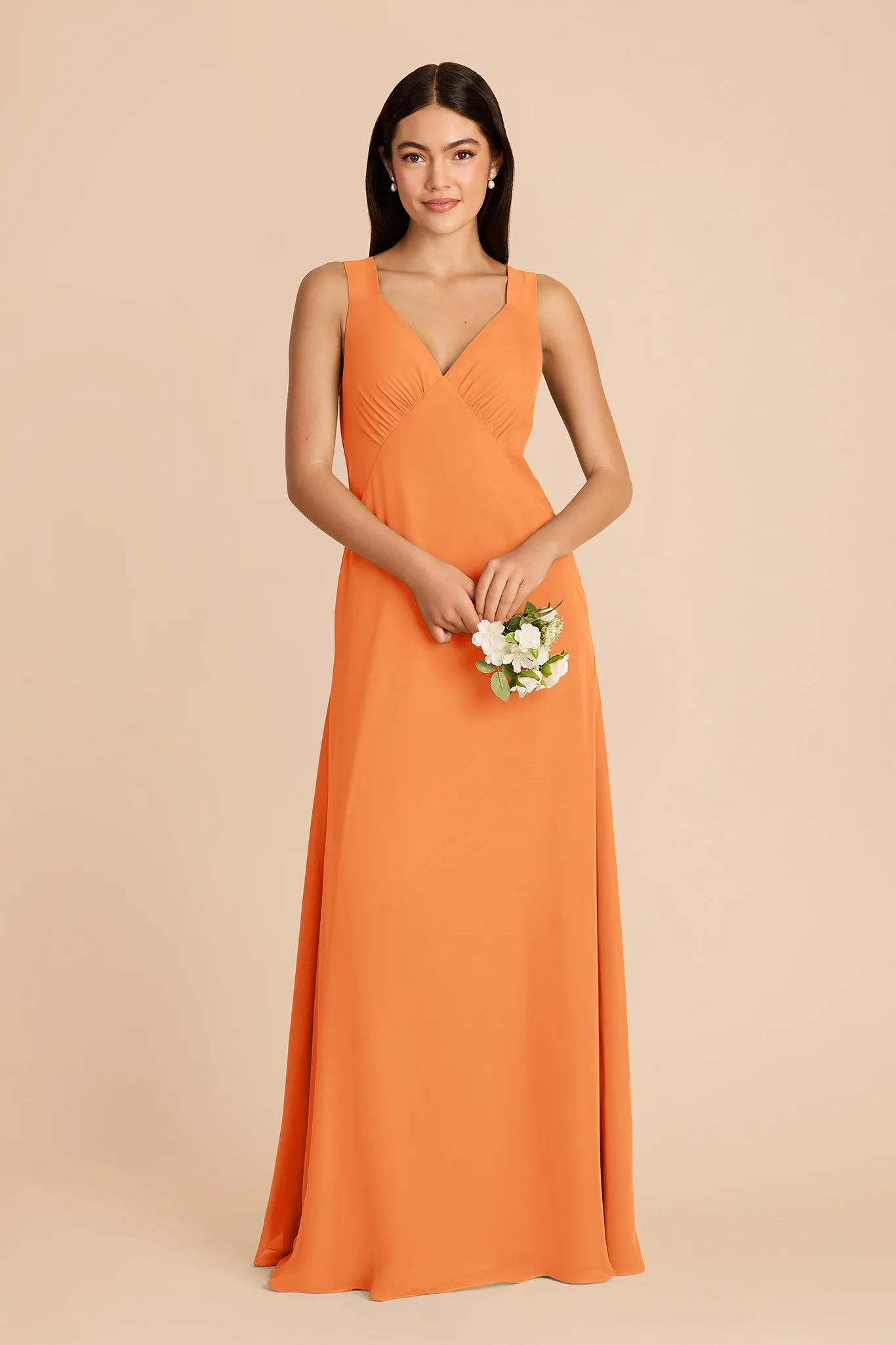 Veronica Chiffon Dress - Apricot sold by Birdy Grey product image thumbnail 3