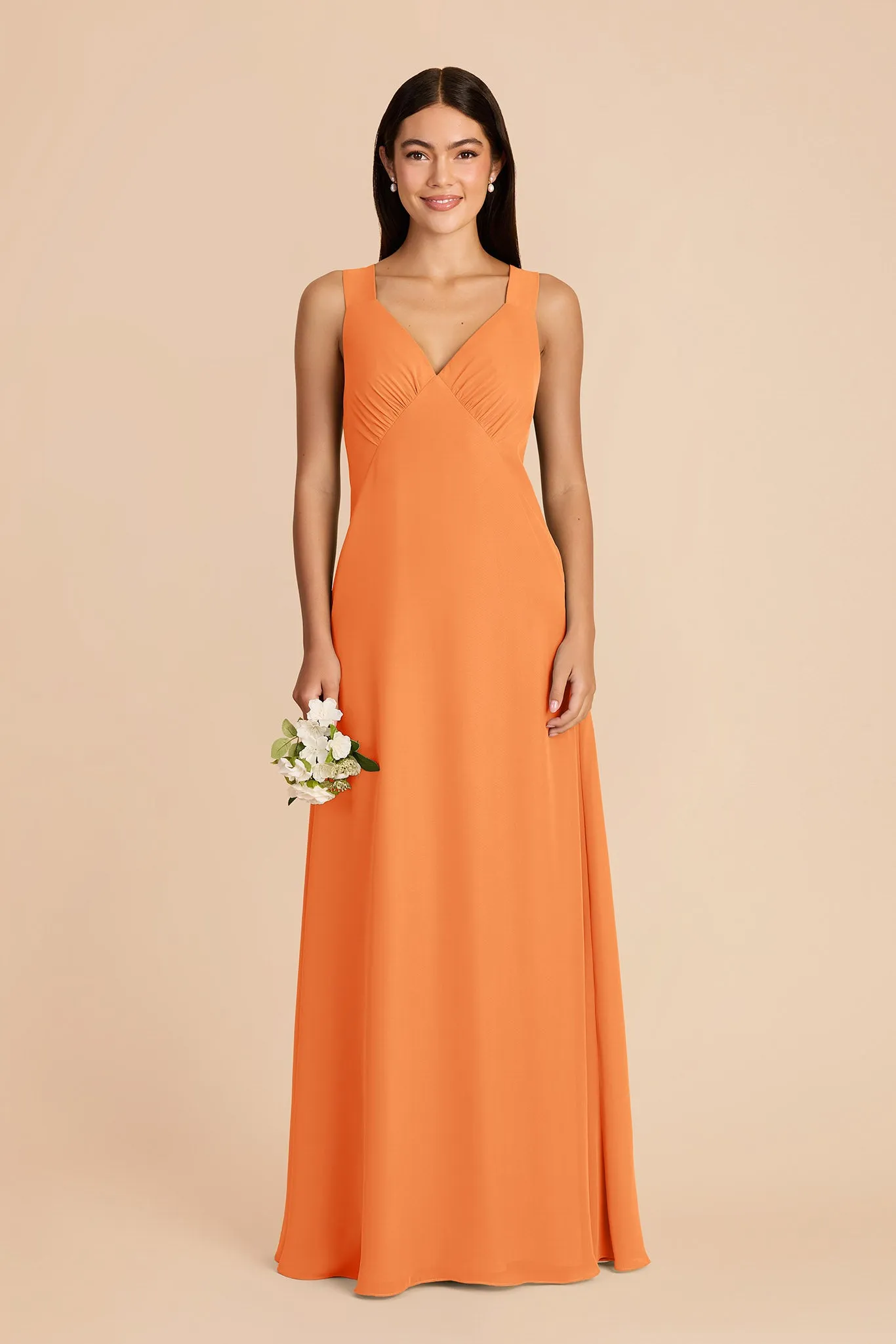 Veronica Chiffon Dress - Apricot sold by Birdy Grey