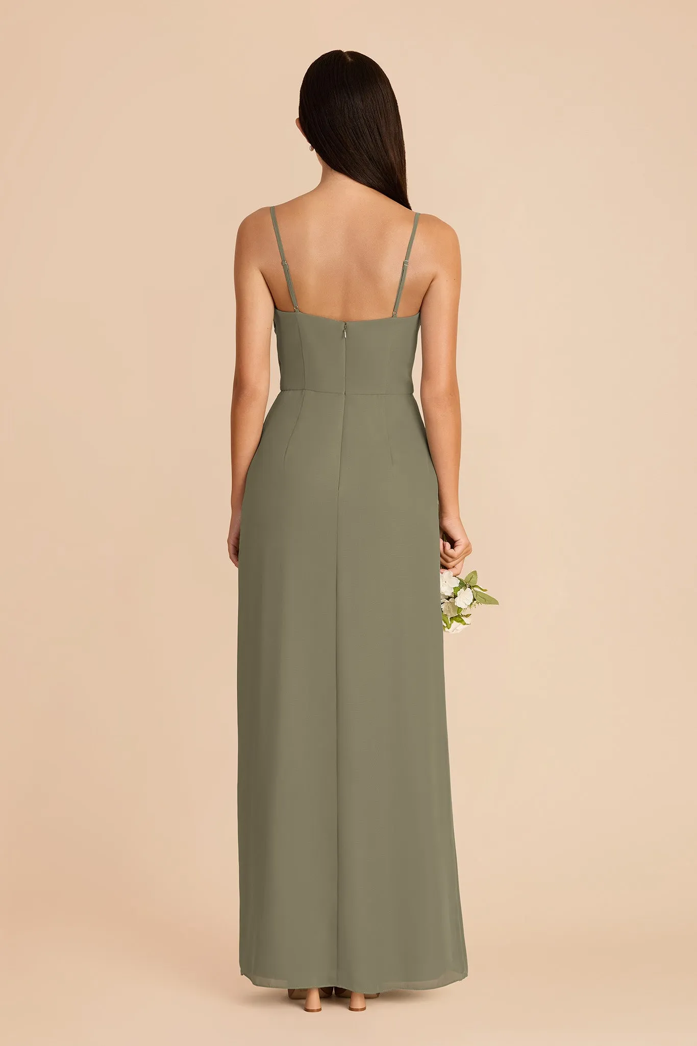 Lydia Chiffon Dress - Thyme sold by Birdy Grey product image thumbnail 5