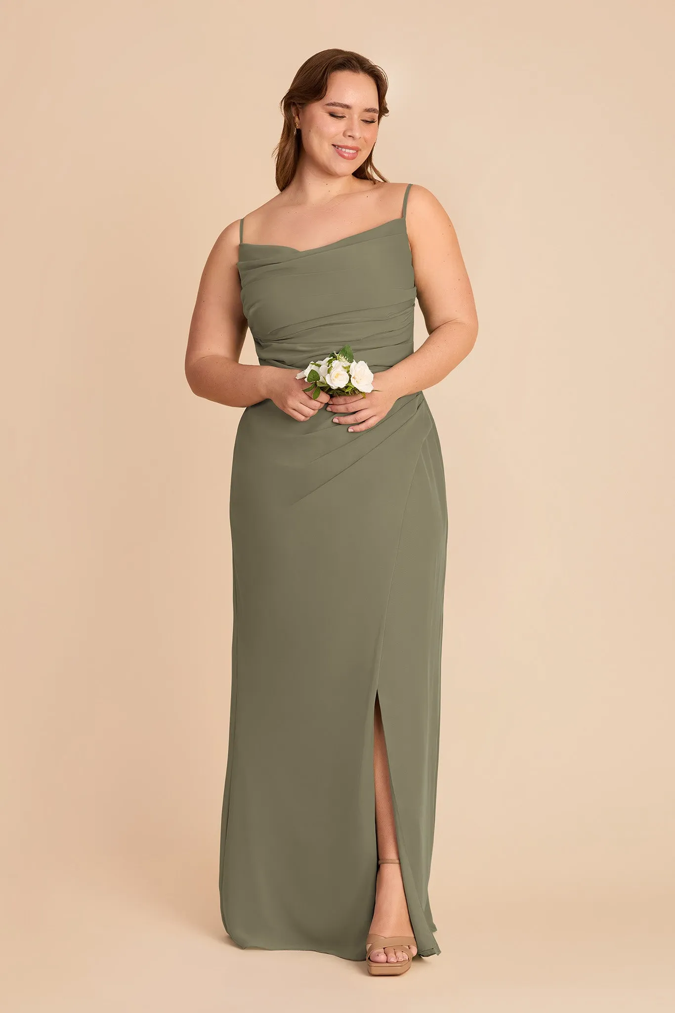 Lydia Chiffon Dress - Thyme sold by Birdy Grey product image thumbnail 2