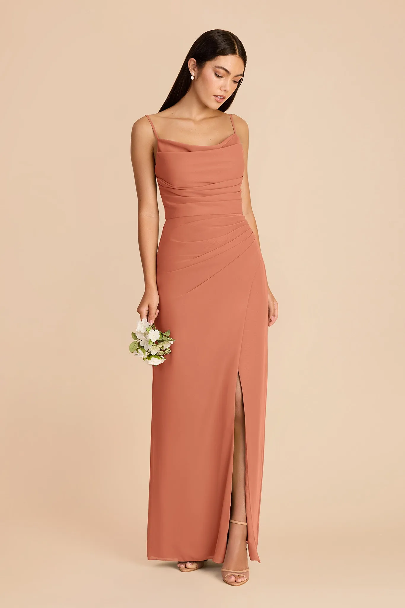 Lydia Chiffon Dress - Terracotta sold by Birdy Grey product image thumbnail 3