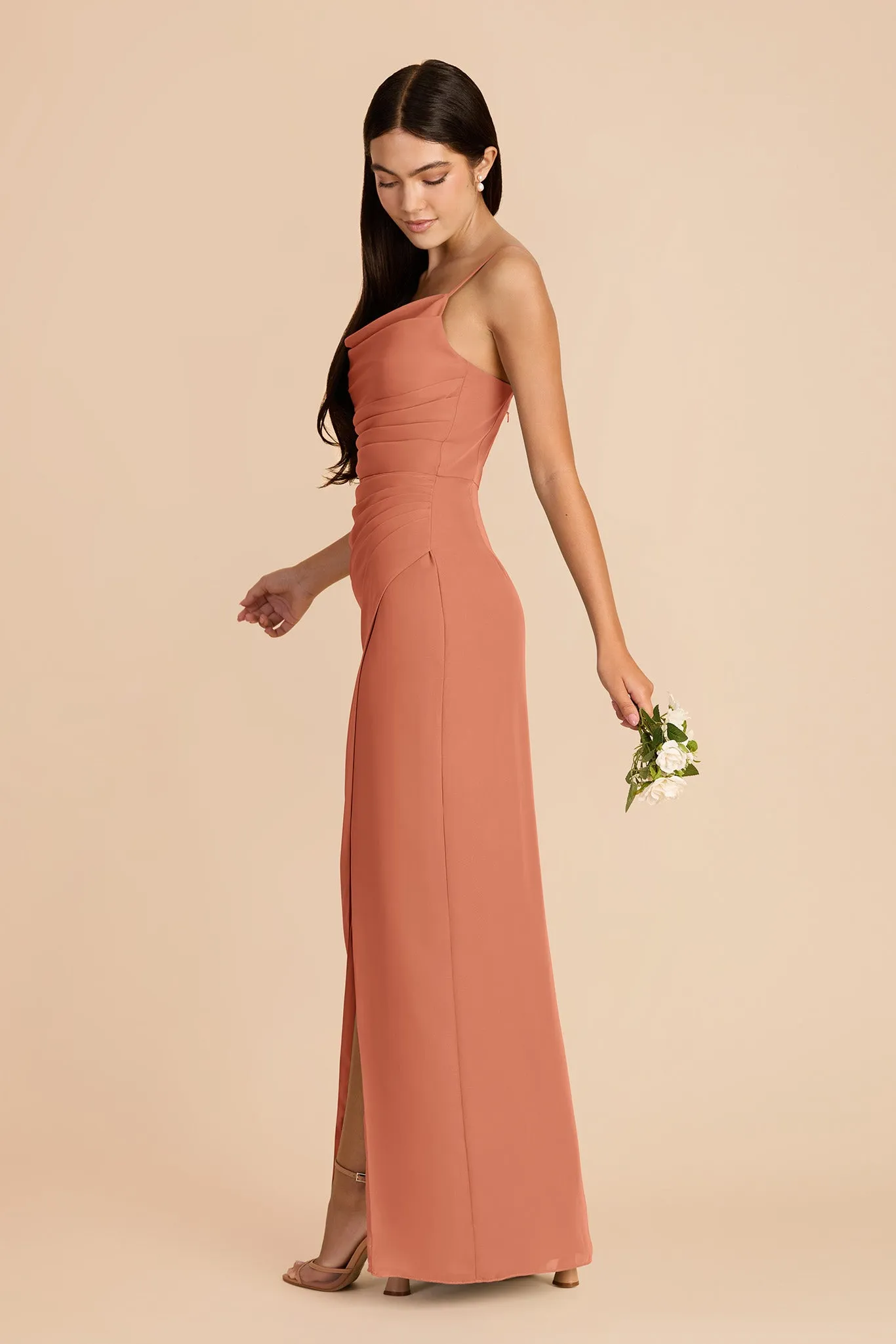 Lydia Chiffon Dress - Terracotta sold by Birdy Grey product image thumbnail 4