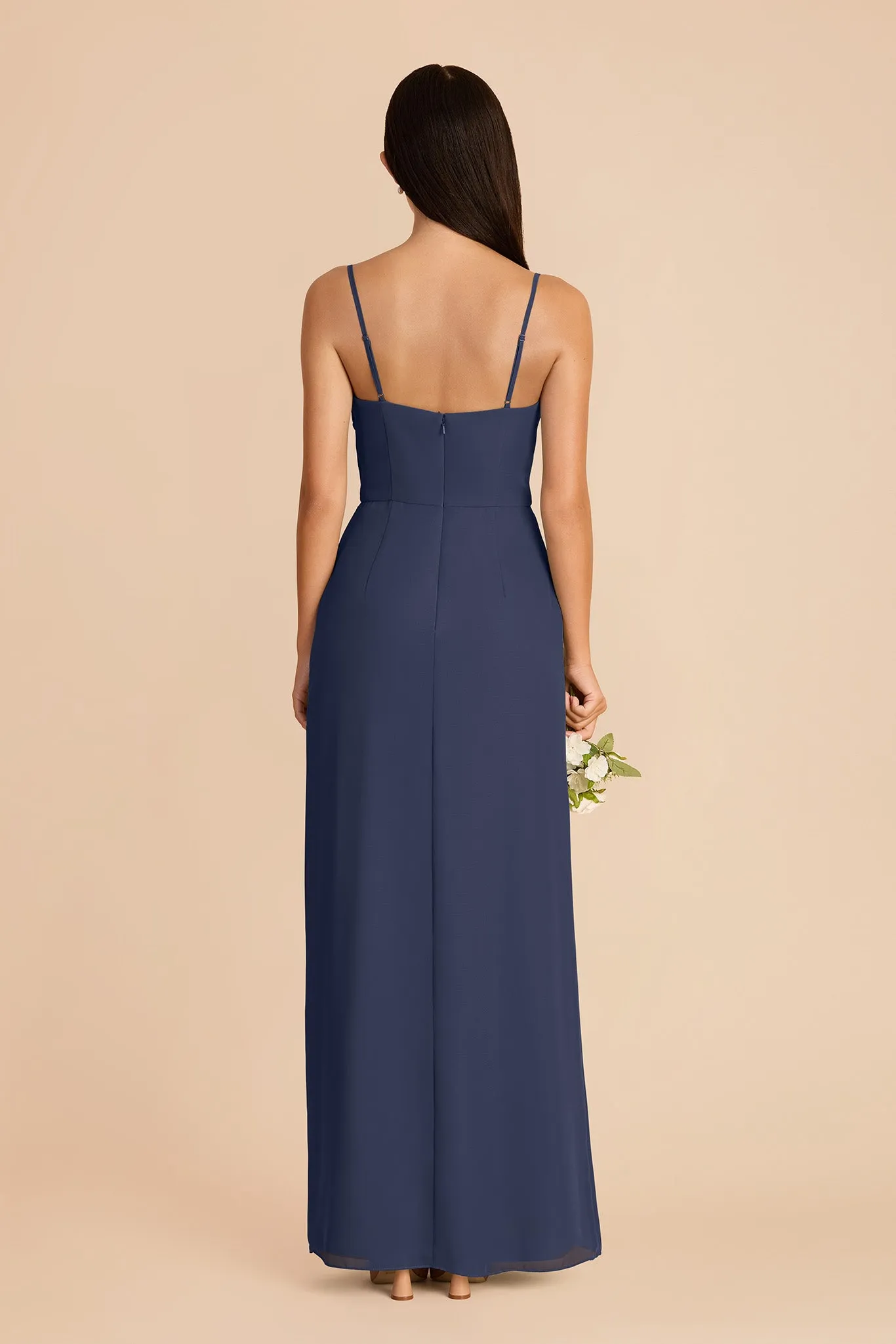 Lydia Chiffon Dress - Slate Blue sold by Birdy Grey product image thumbnail 5